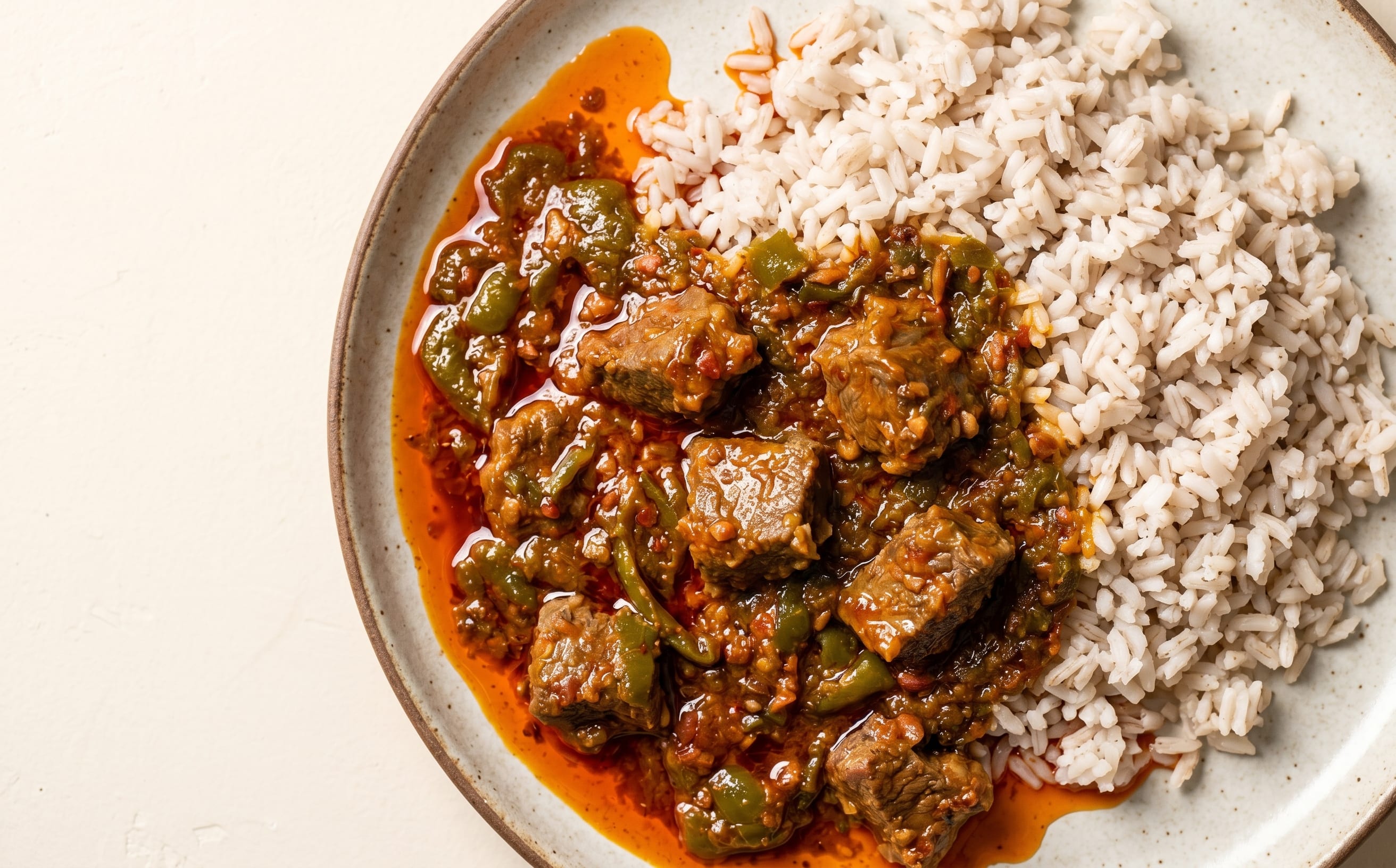 Ofada Rice with Ayamase (Green Pepper Stew)