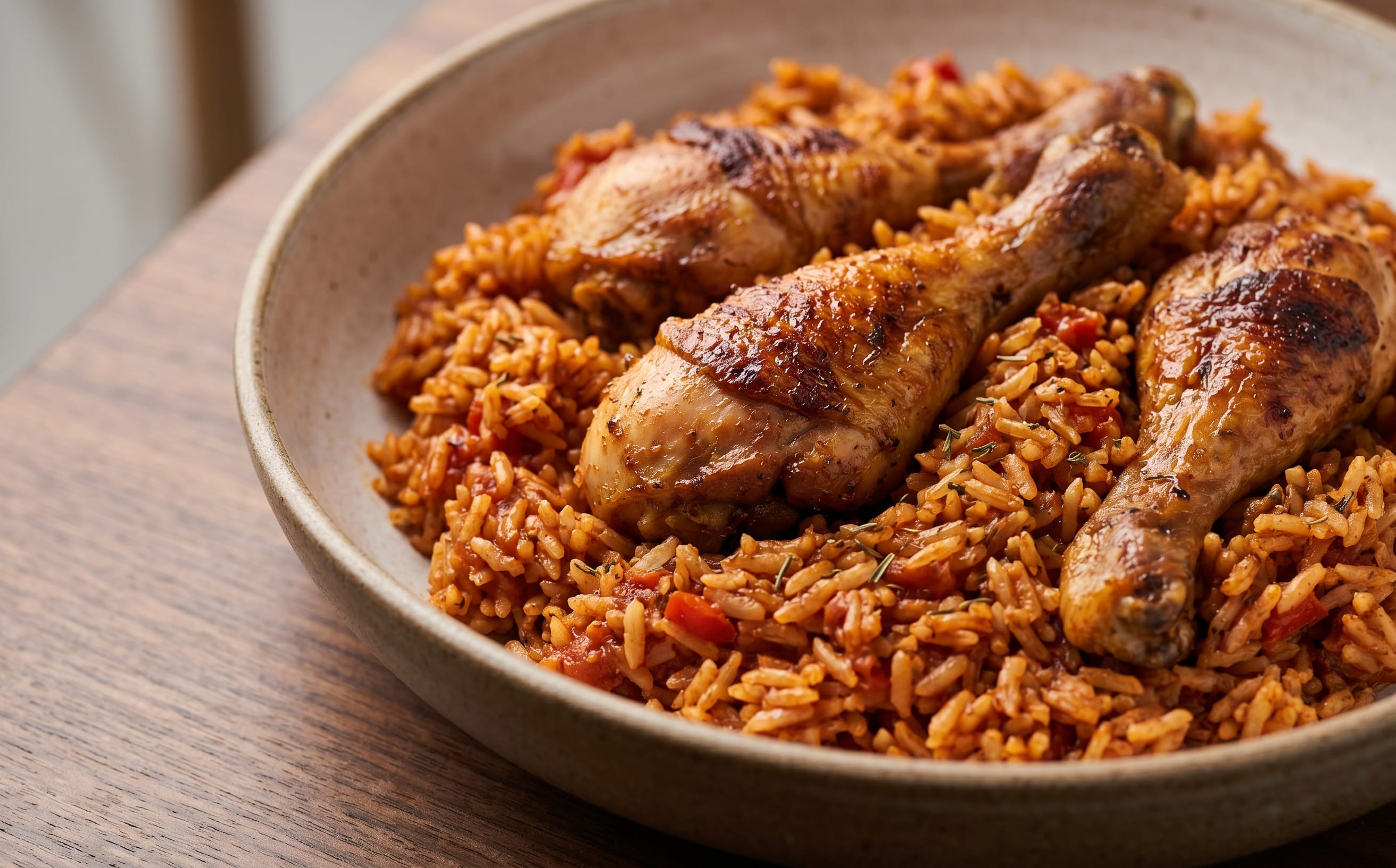 Nigerian Jollof Rice with Chicken