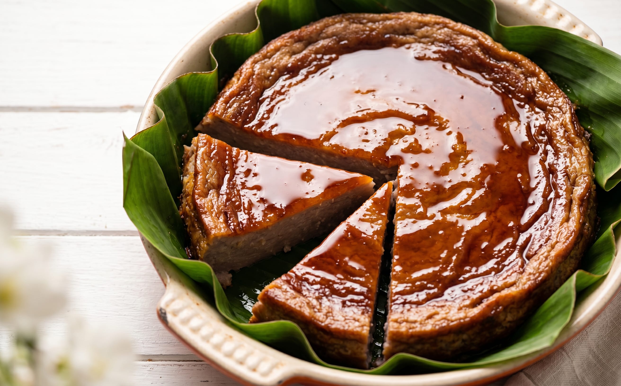 Niue-Style Baked Taro and Coconut Pudding