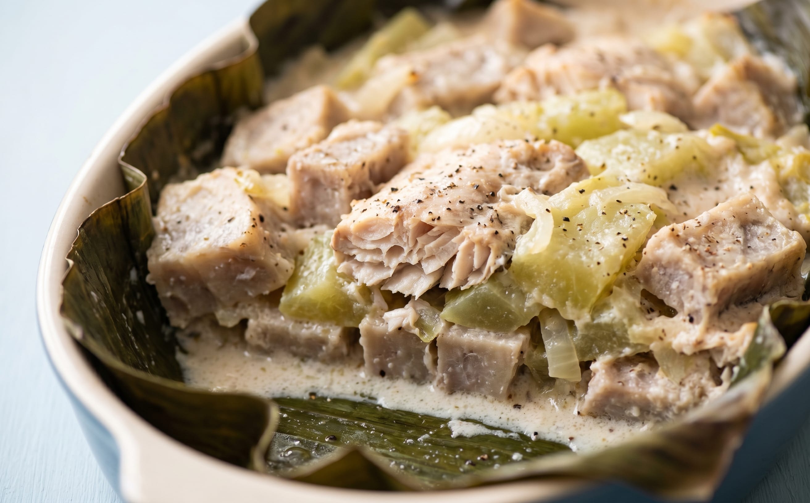 Niue-Style Fish and Taro Coconut Bake