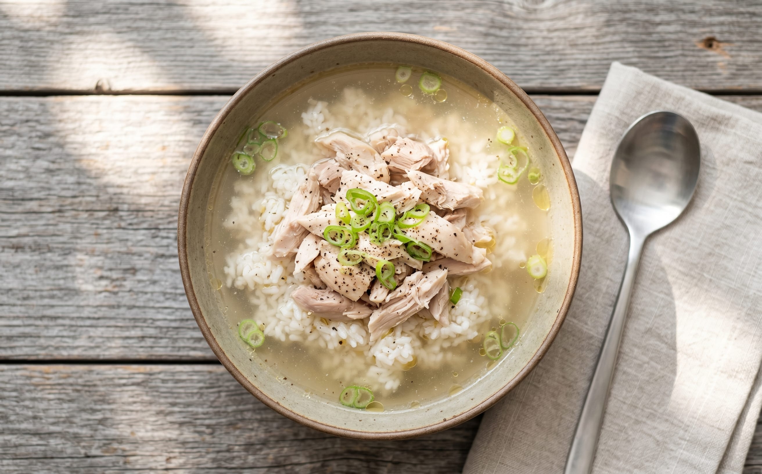 Pyongyang Onban (Chicken and Rice Soup)