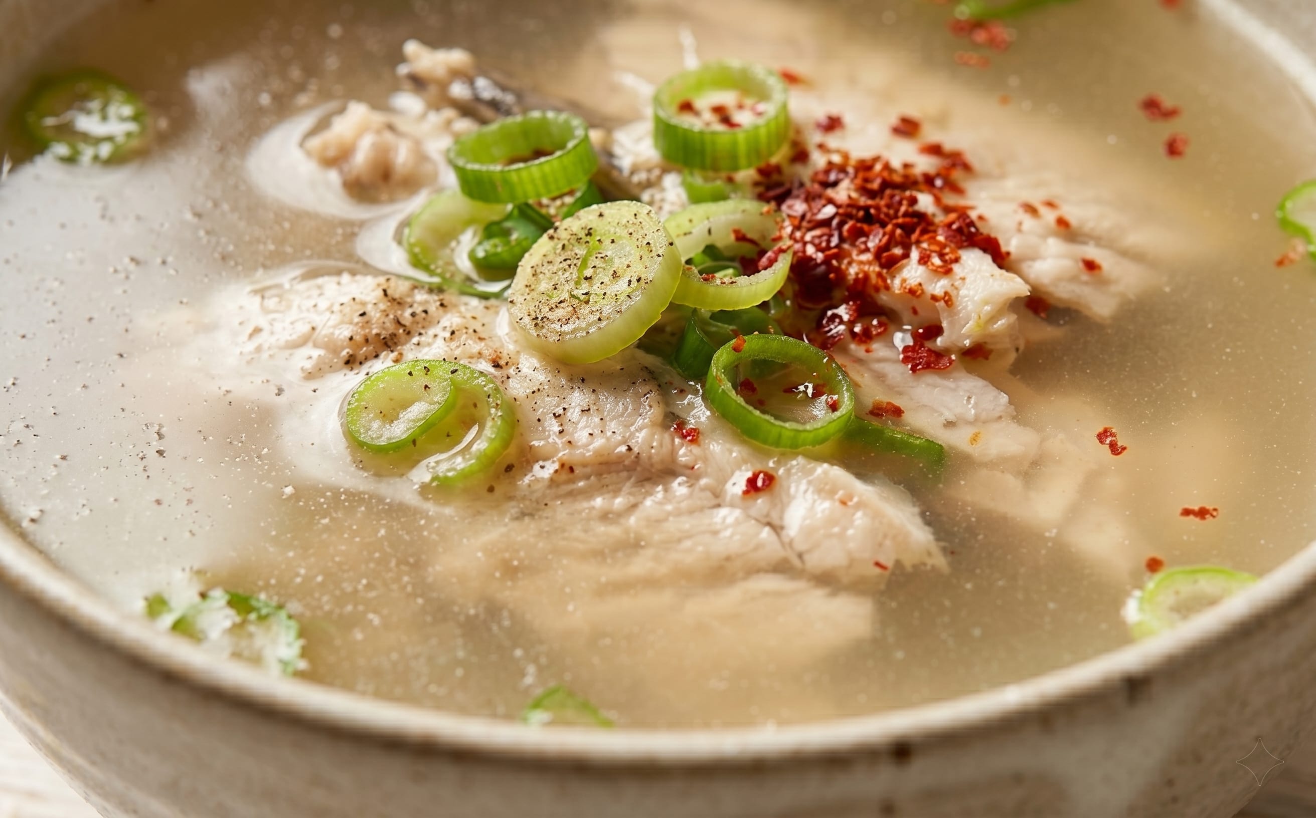 North Korean-Style Grey Mullet Soup