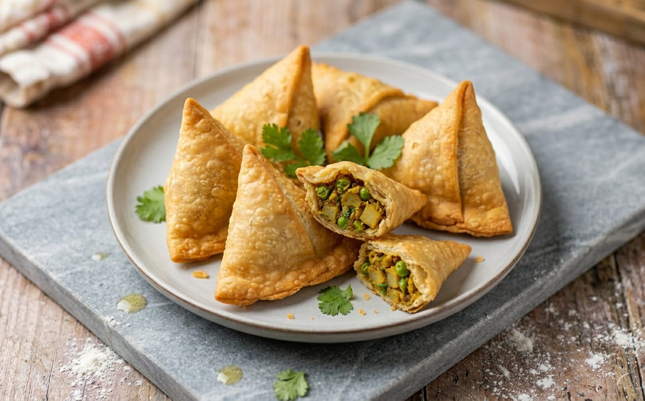 Aloo Samosa (Potato and Pea Samosas)