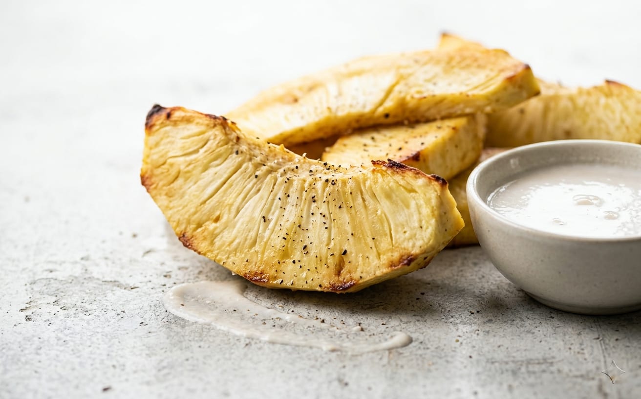 Palau-Style Roasted Breadfruit with Coconut Dip