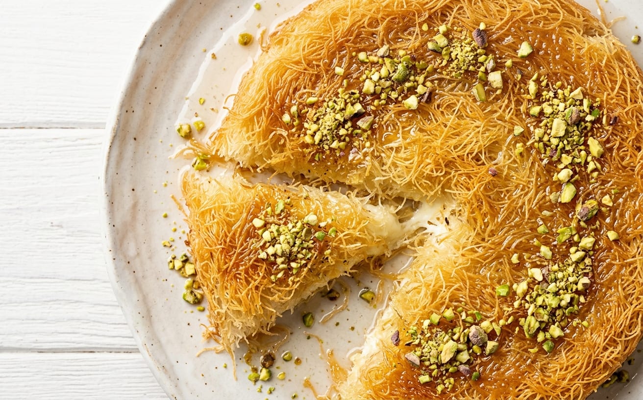 Knafeh Nabulsiyeh (Cheese Pastry with Syrup)