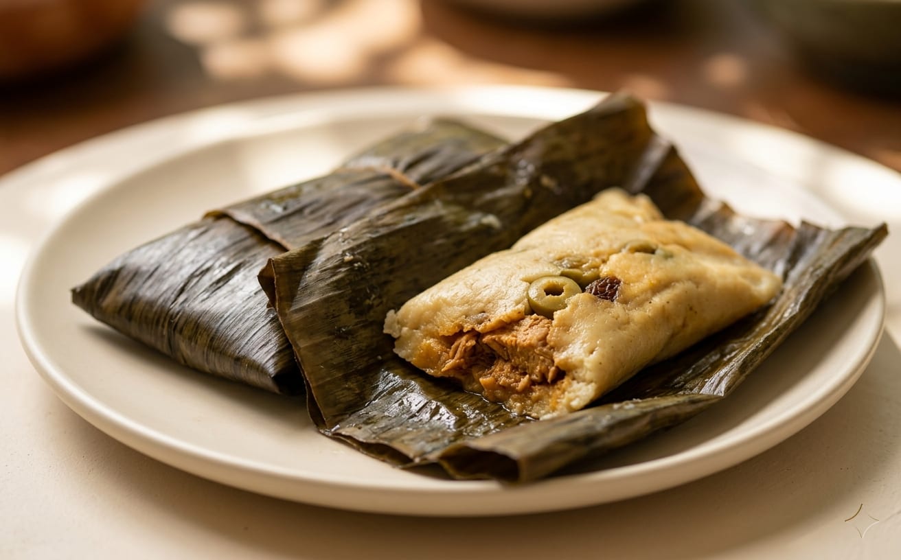 Tamales Panameños de Cerdo (Banana Leaf Pork Tamales)