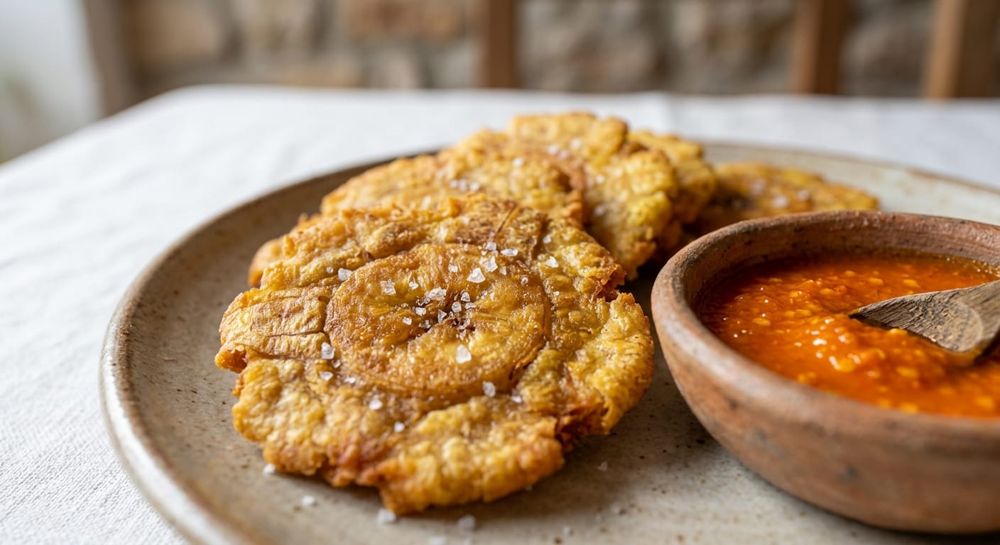 Patacones (Crispy Fried Green Plantains)