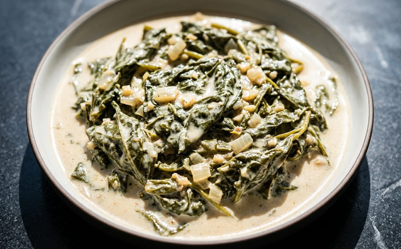 Aibika in Coconut Milk (Coconut-Braised Greens)