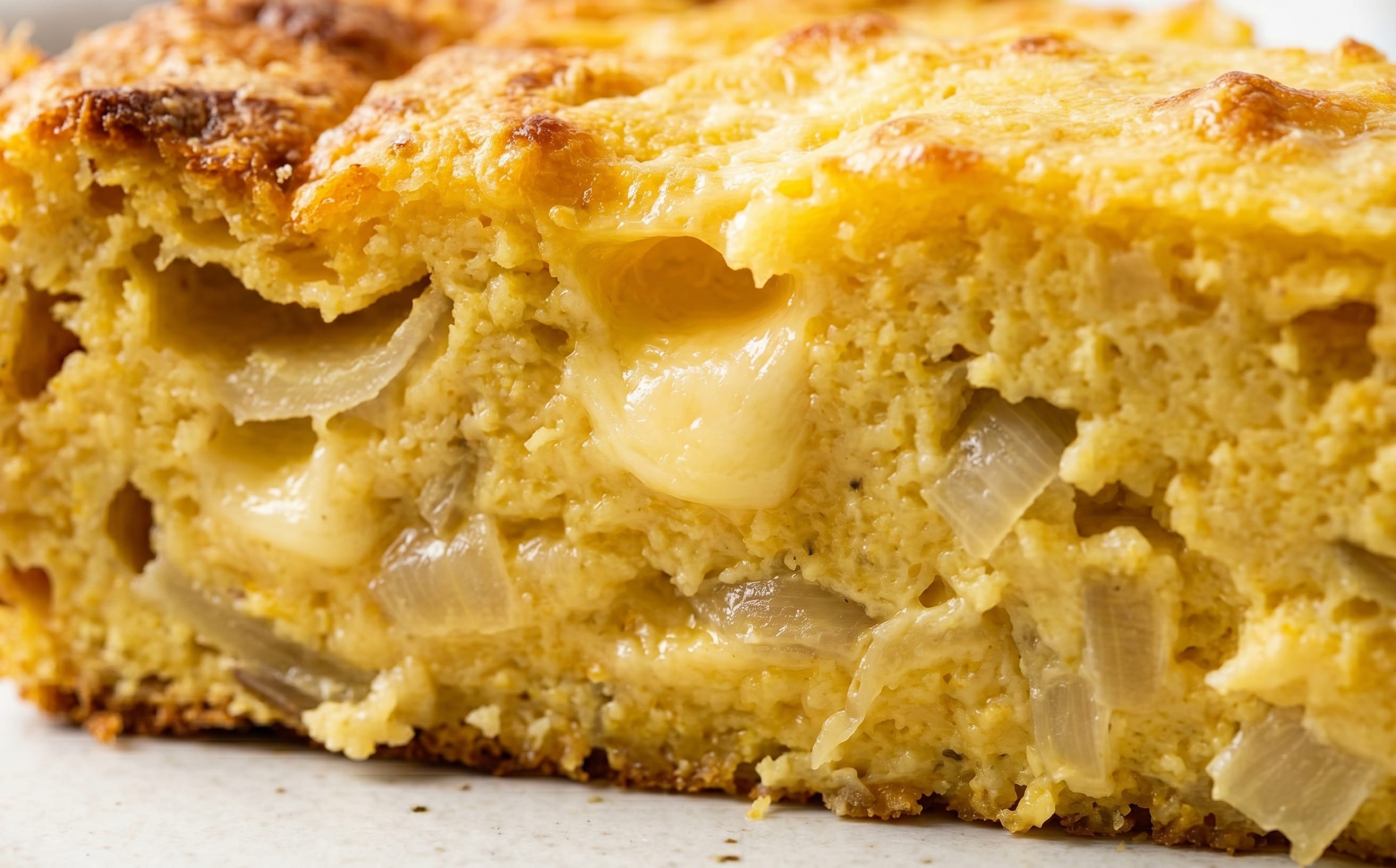 Sopa Paraguaya (Cornmeal and Cheese Bread)