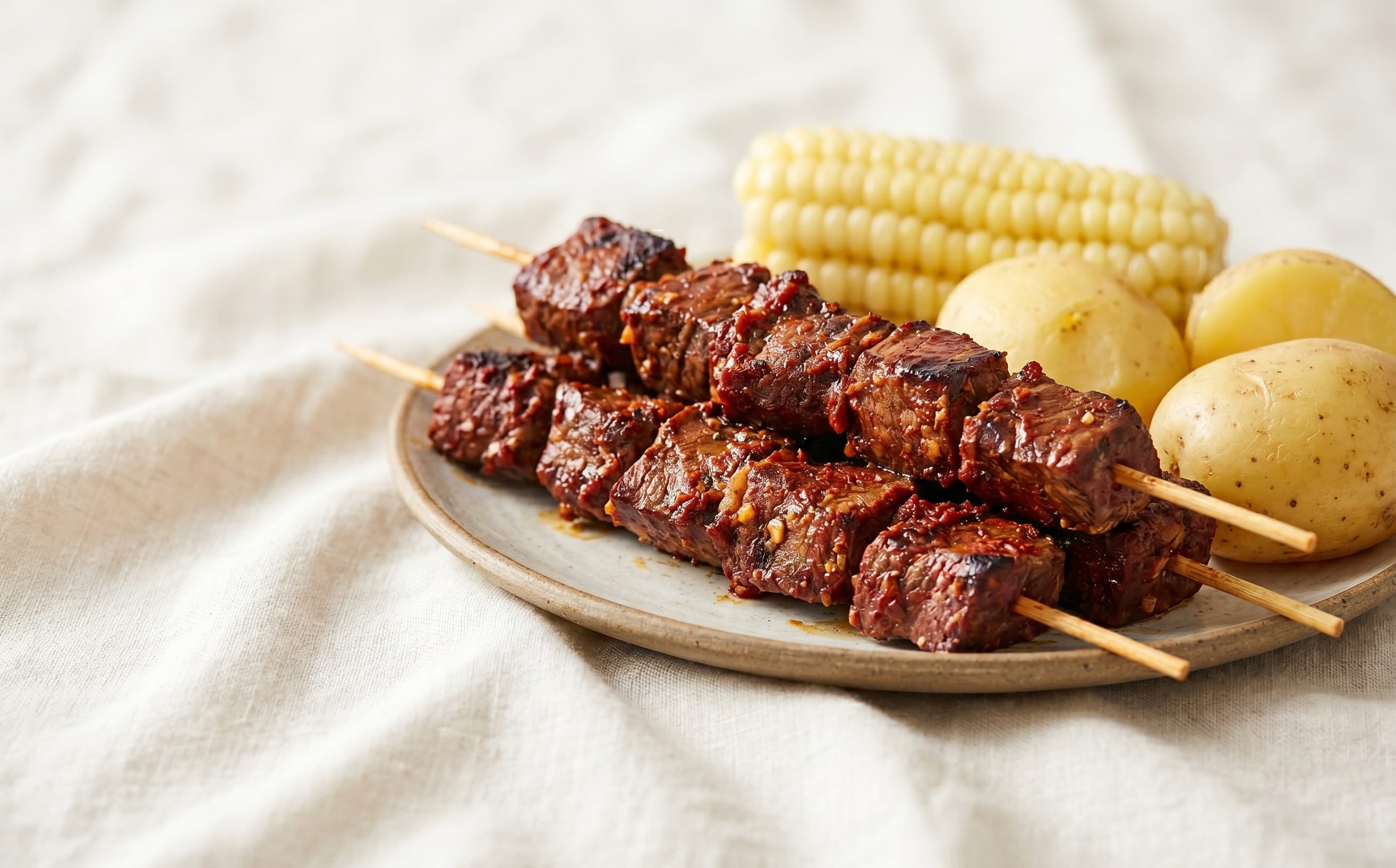 Anticuchos de Corazón (Grilled Beef Heart Skewers)