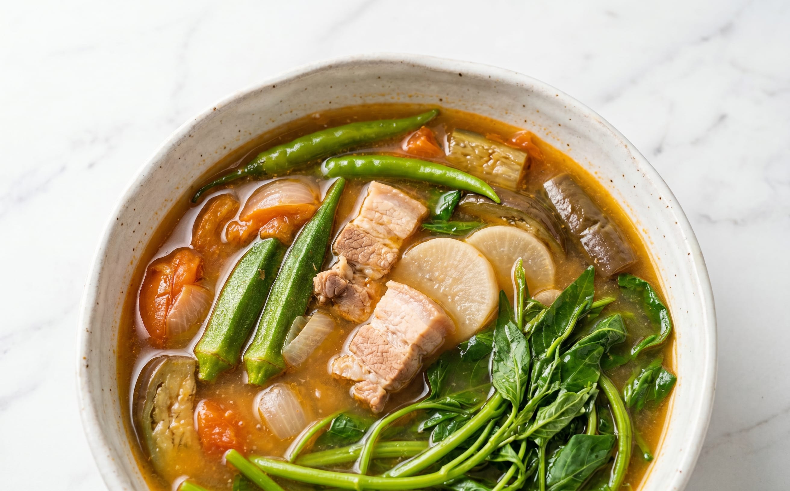 Sinigang na Baboy (Sour Pork and Vegetable Soup)