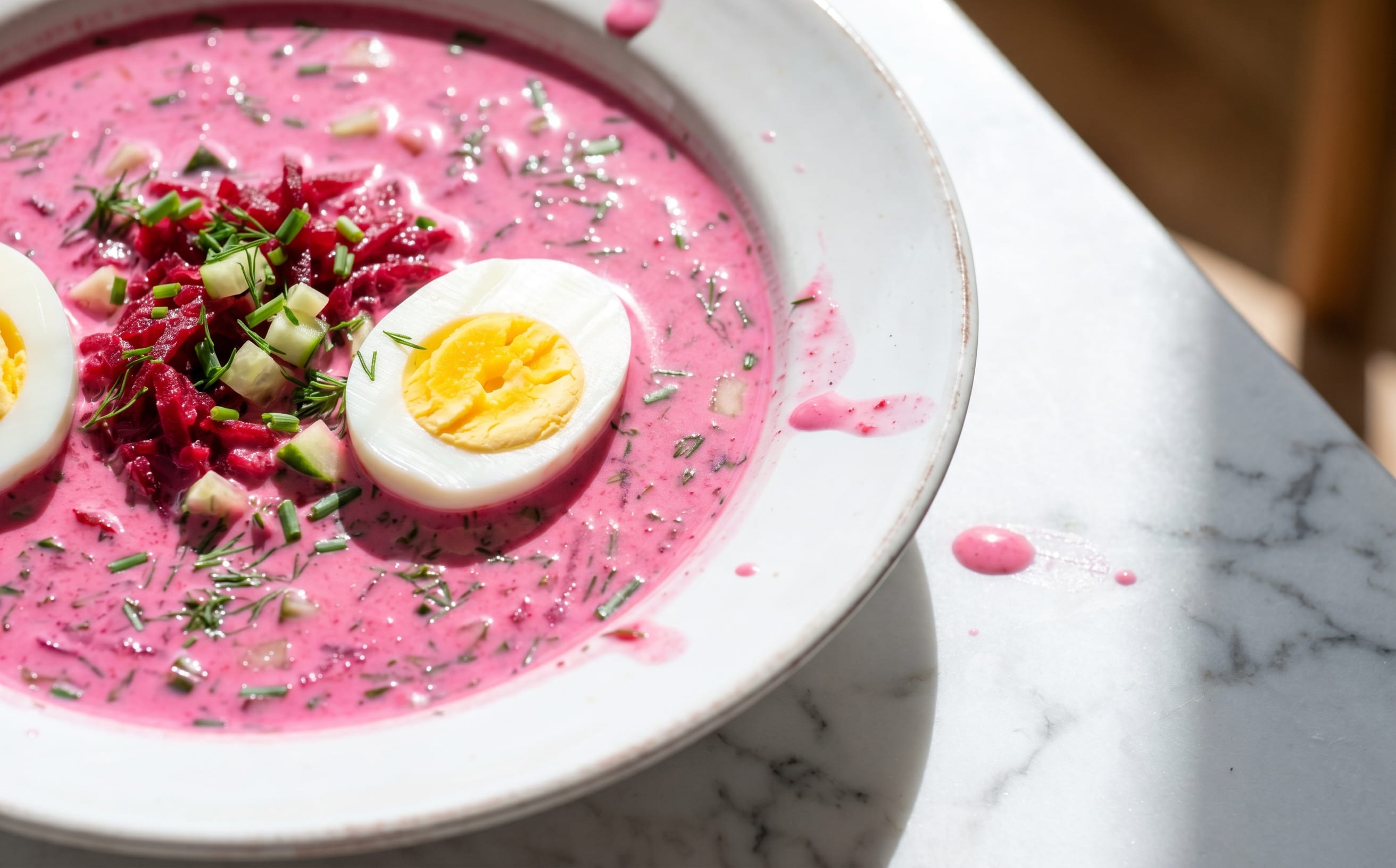 Chłodnik Litewski (Cold Beet and Kefir Soup)