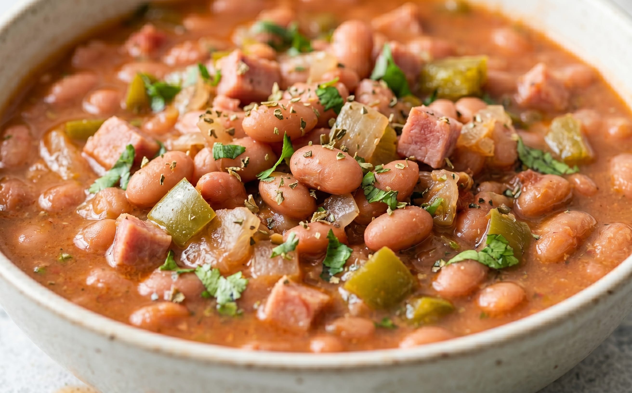 Habichuelas Guisadas (Stewed Pink Beans)