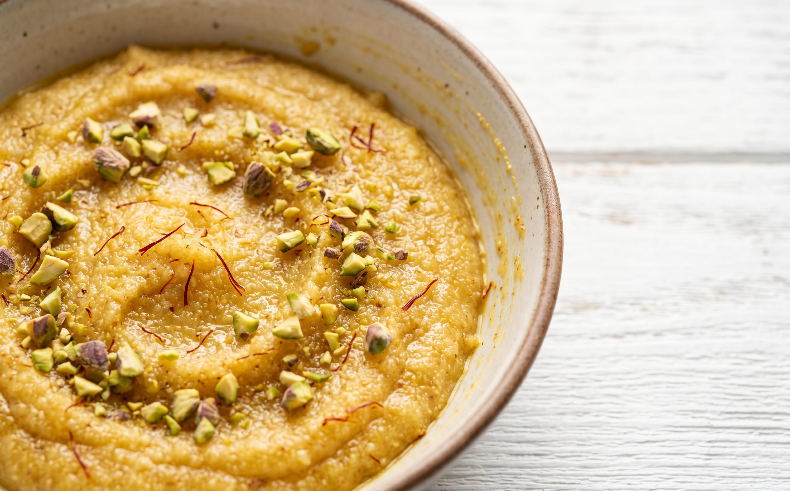 Khabees (Saffron Semolina Sweet)