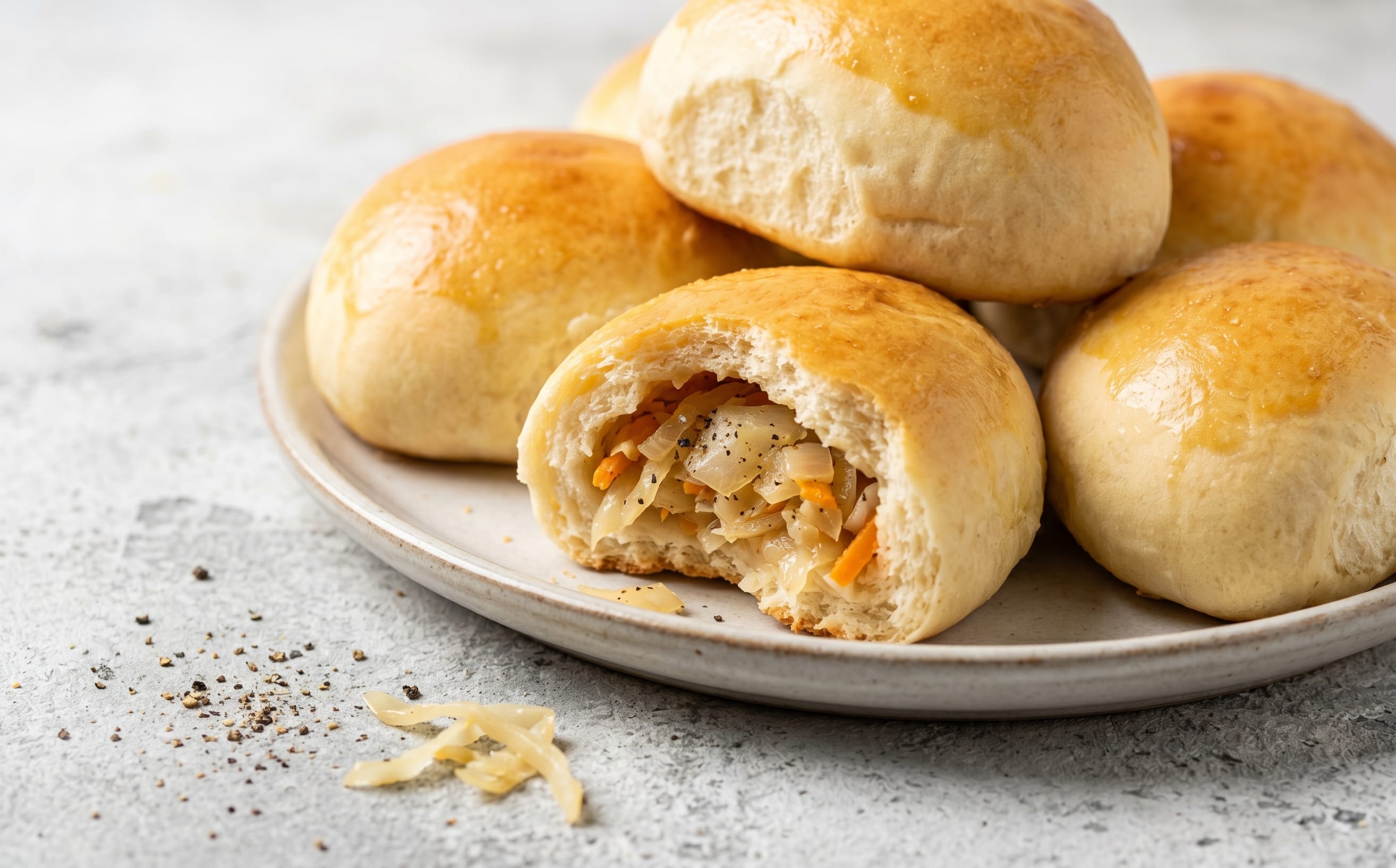 Pirozhki s Kapustoy (Cabbage-Filled Buns)
