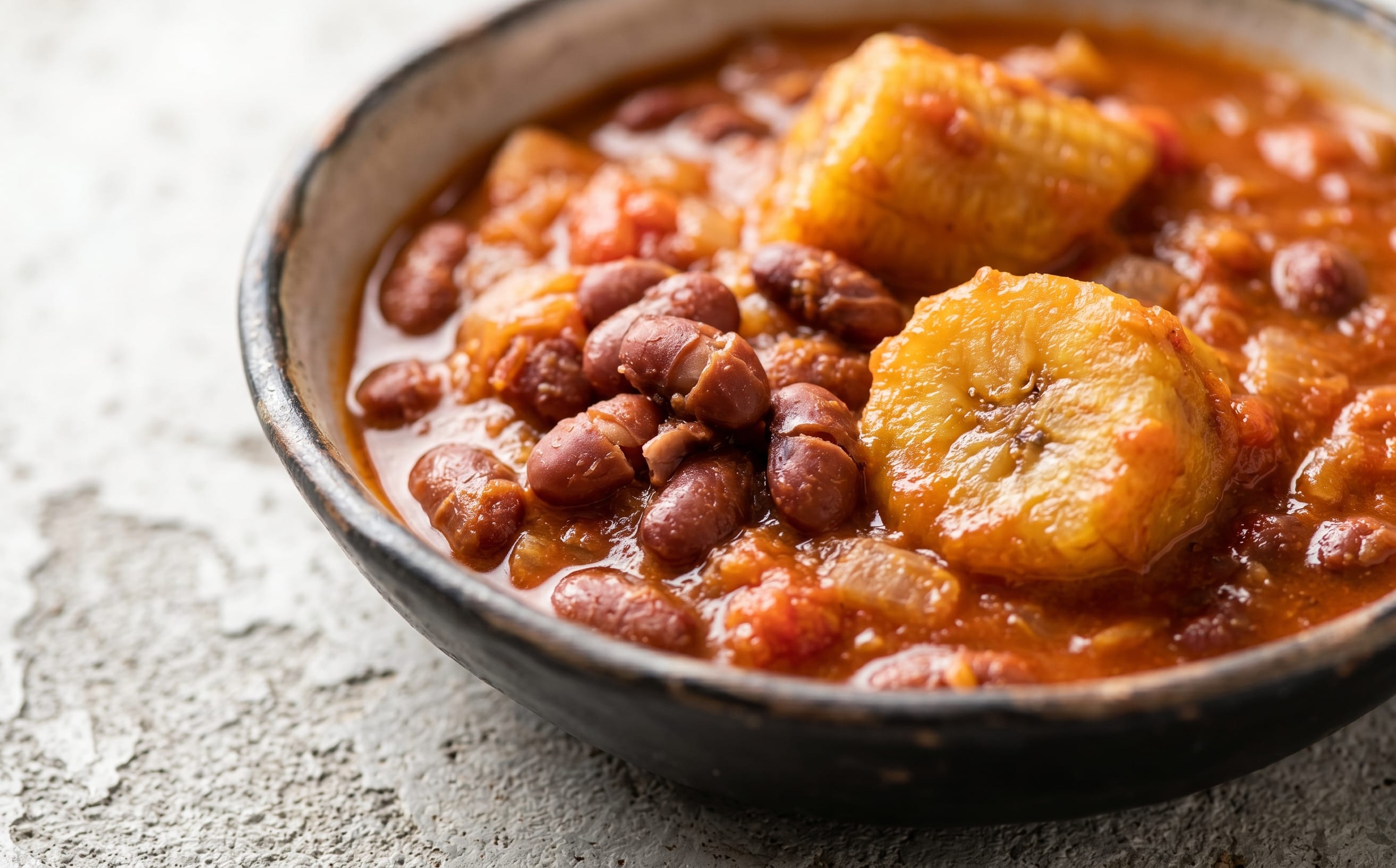 Rwandan-Style Plantain and Bean Stew