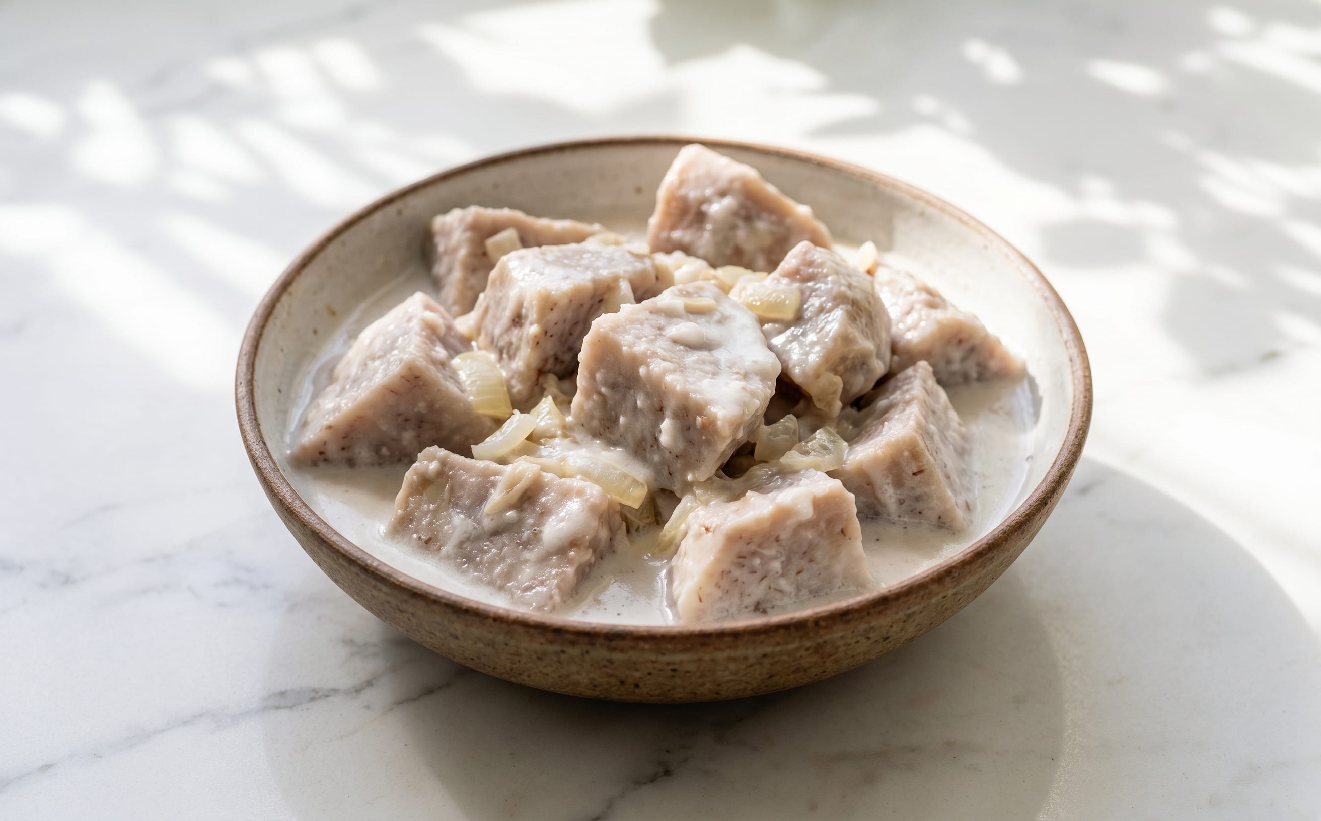 Fa'alifu Talo (Taro in Coconut Sauce)