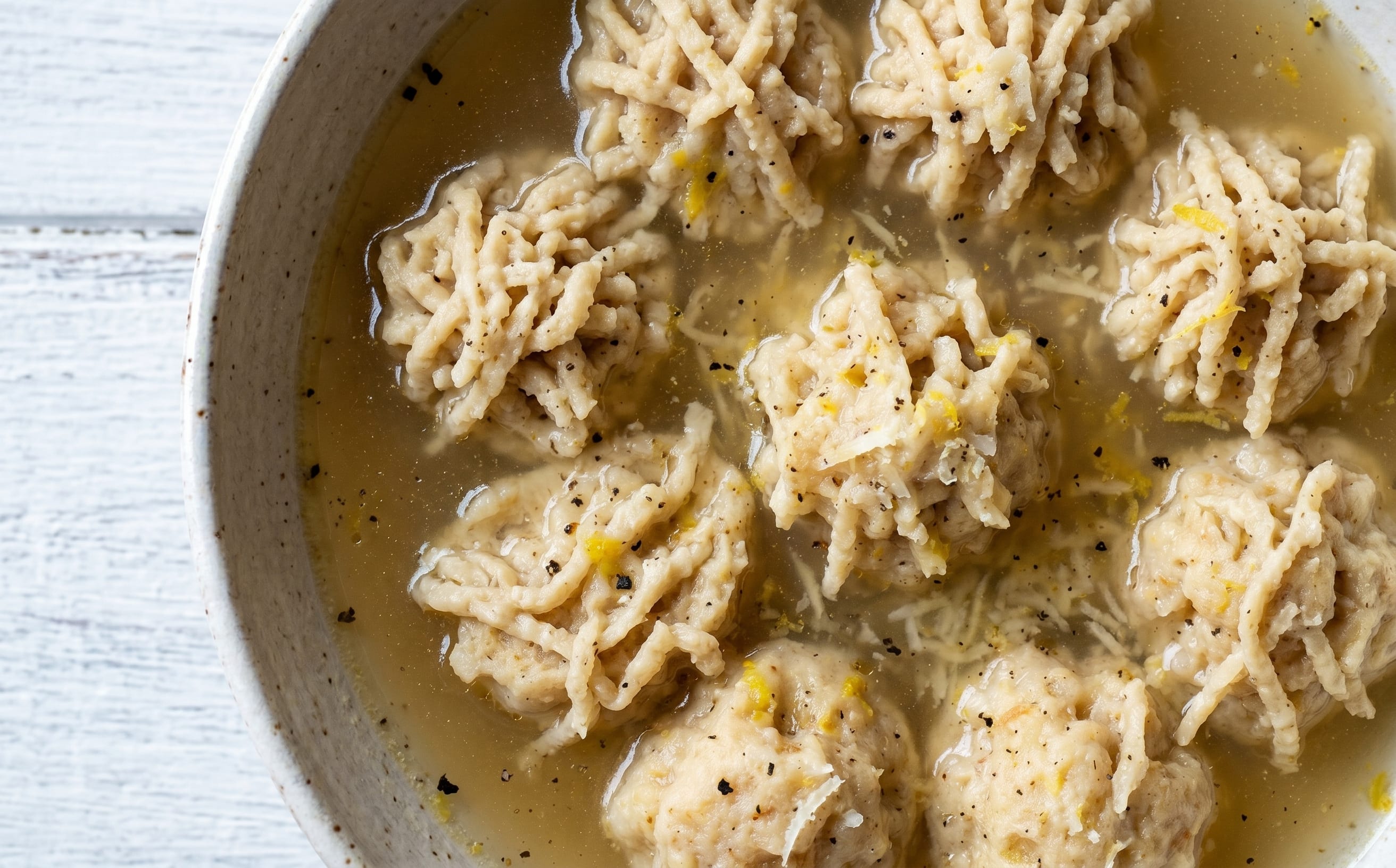Passatelli in Brodo (Breadcrumb Noodles in Broth)