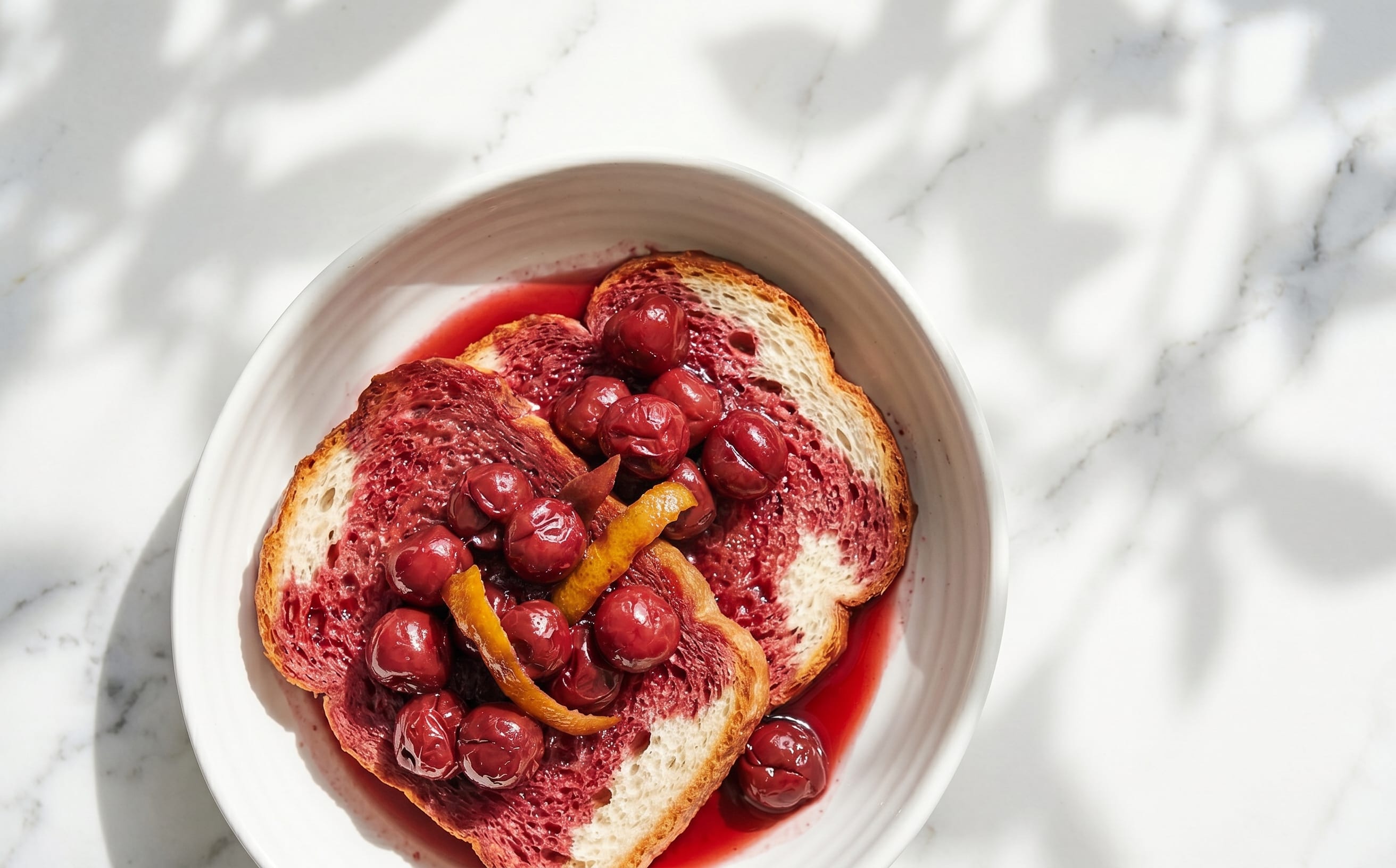 Zuppa di Ciliegie (Cherries in Wine with Bread)
