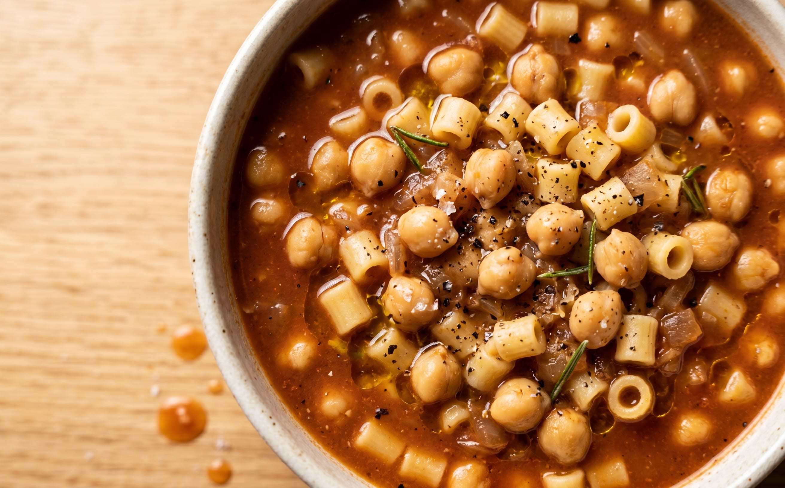 Pasta e Ceci (Pasta and Chickpea Soup)