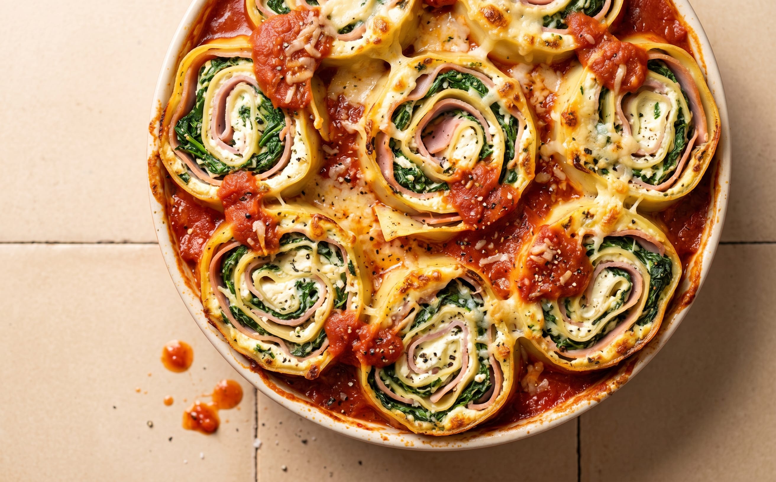 Nidi di Rondine (Ham and Ricotta Pasta Spirals)