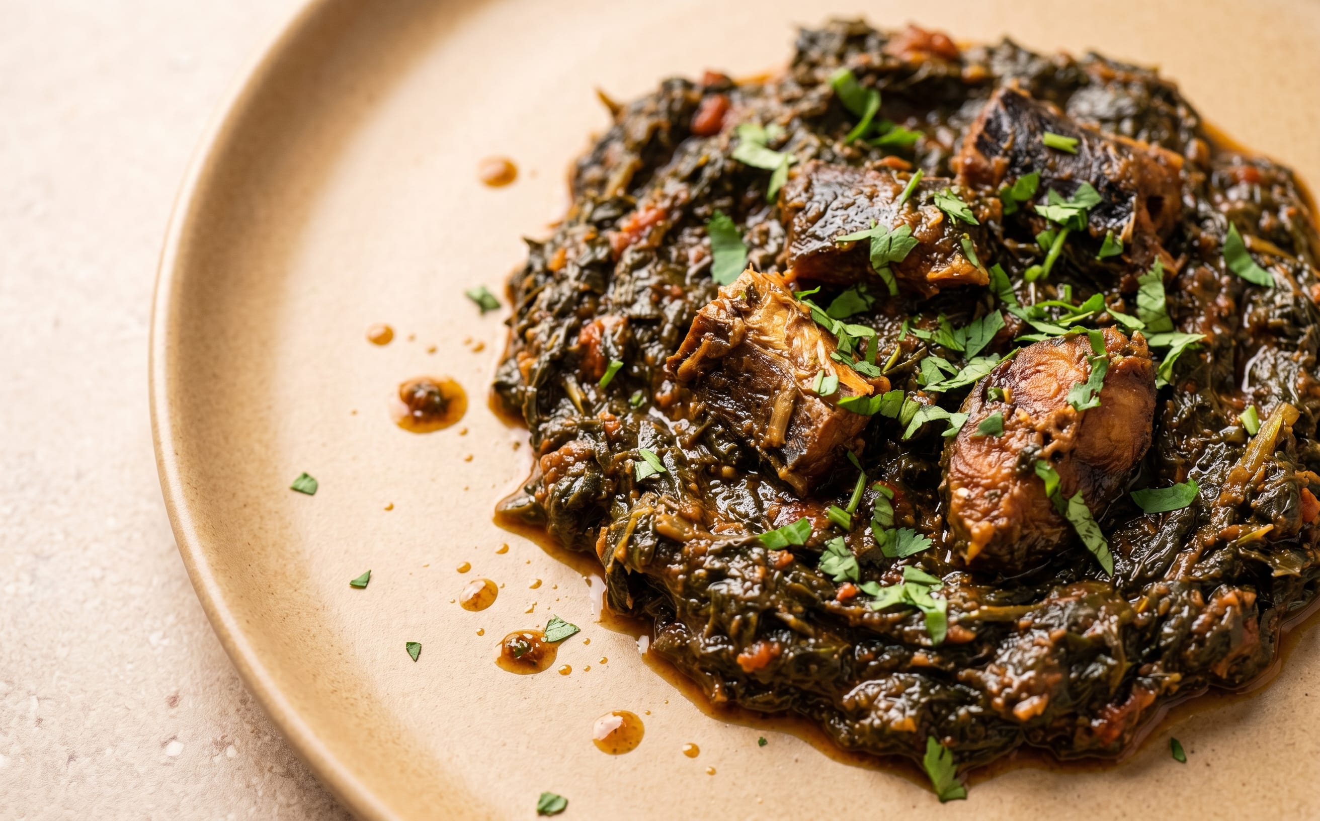Cassava Leaf and Fish Stew