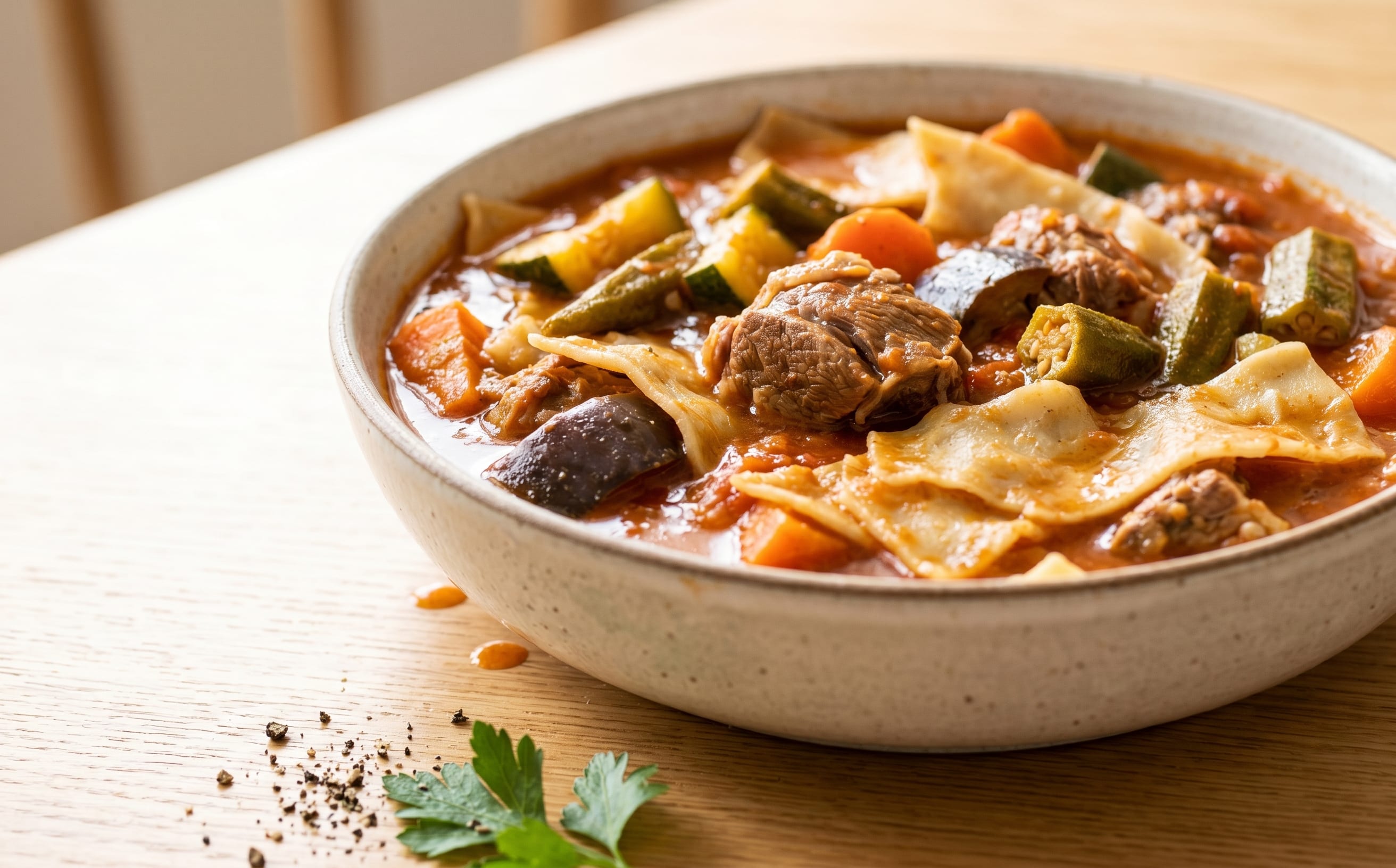 Matazeez (Lamb and Vegetable Stew with Dough)
