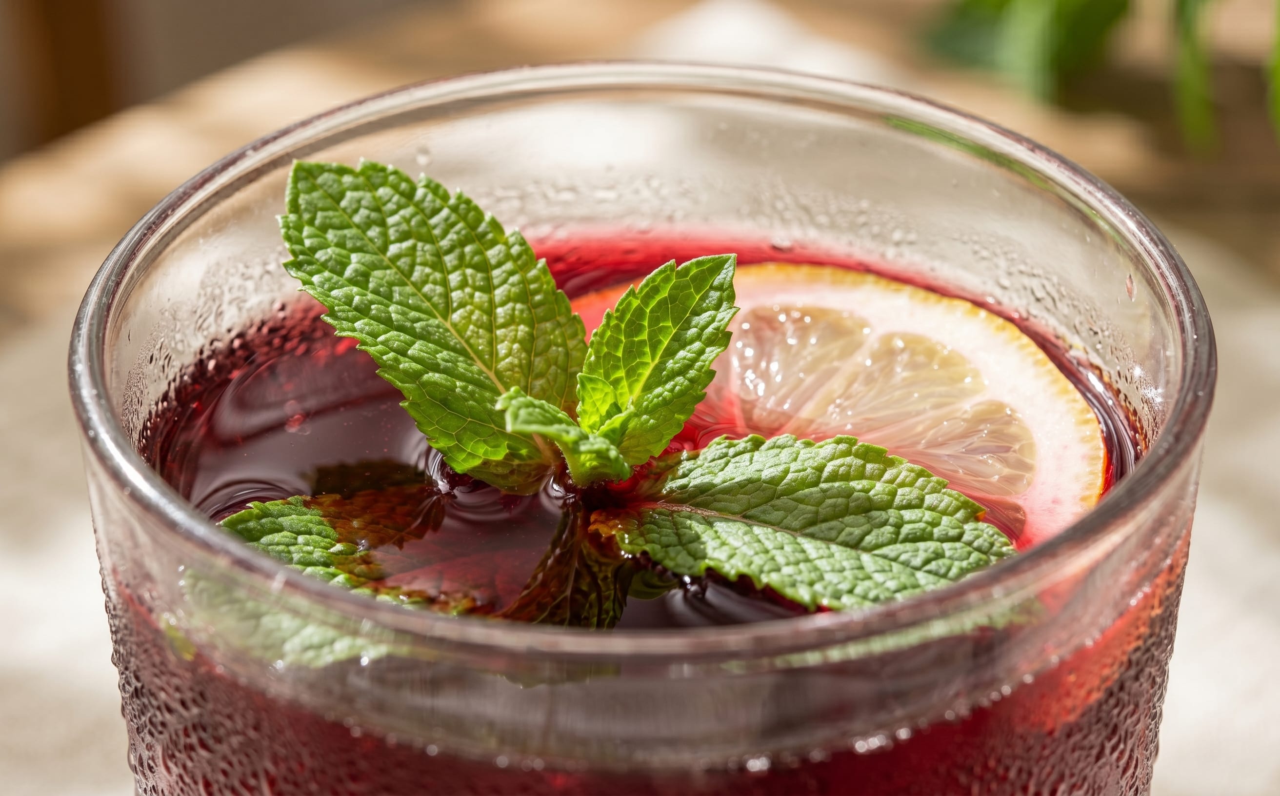 Bissap (Hibiscus and Mint Drink)