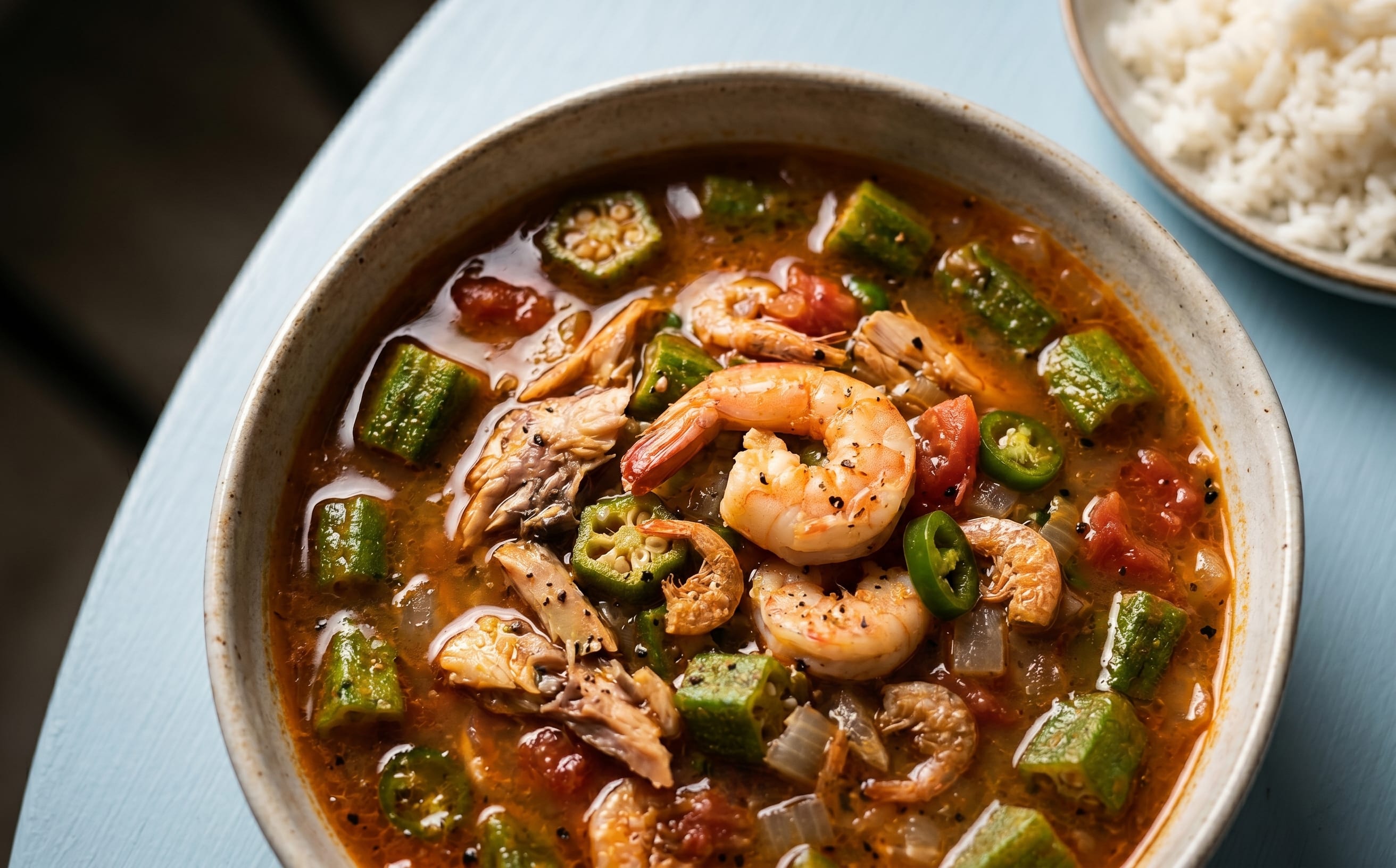 Soupou Kandja (Okra and Seafood Stew)