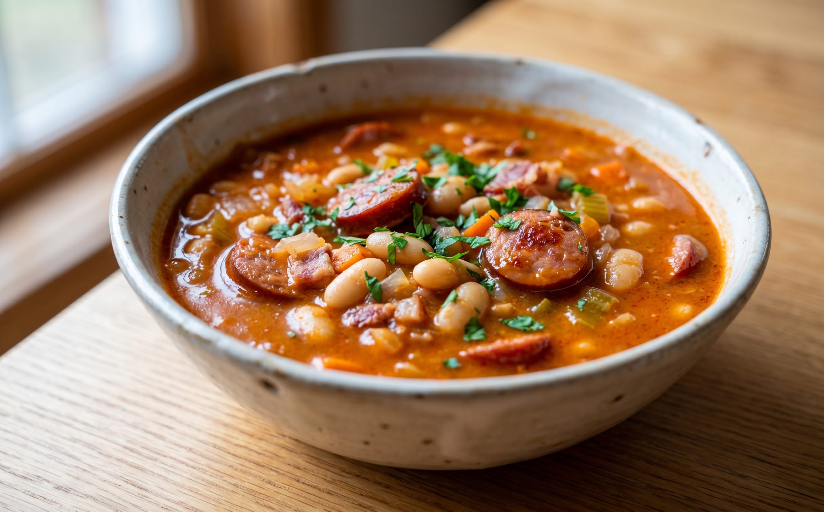 Pasulj sa Kobasicom (Bean Soup with Smoked Sausage)