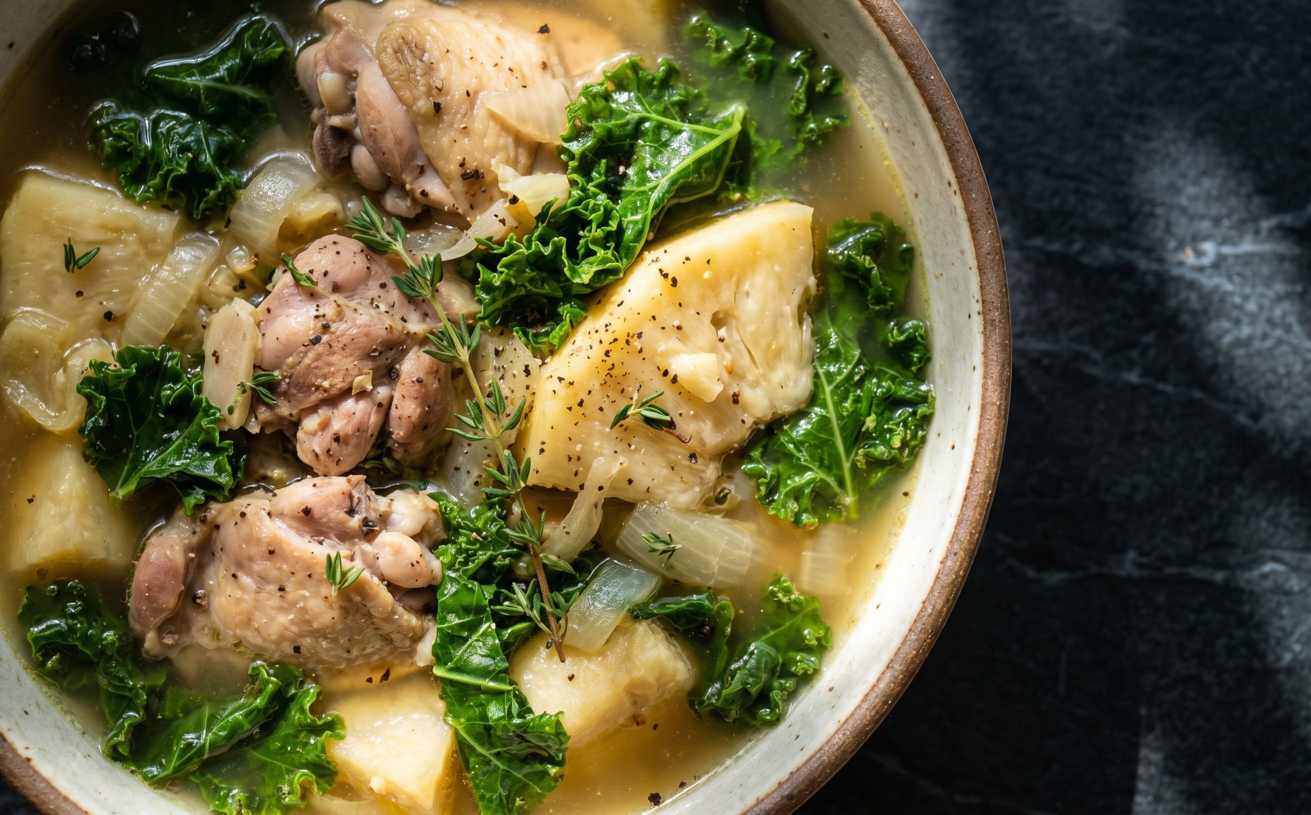 Seychellois-Style Breadfruit and Chicken Soup