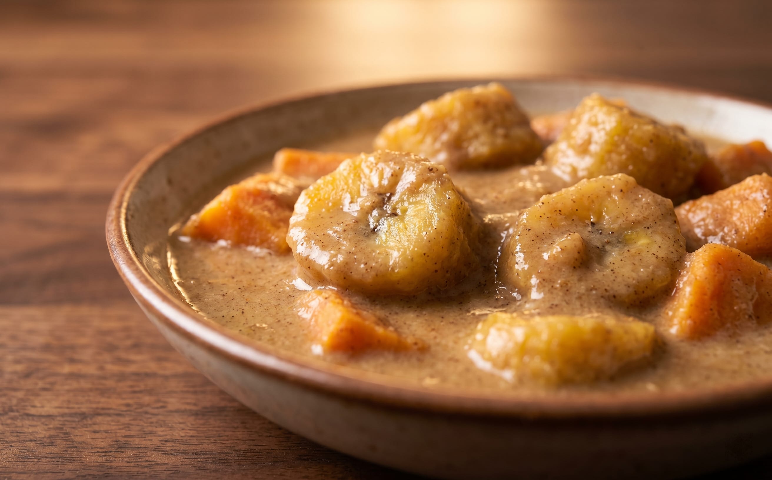 Ladob Bannann ek Patat Dou (Sweet Plantain and Sweet Potato Ladob)