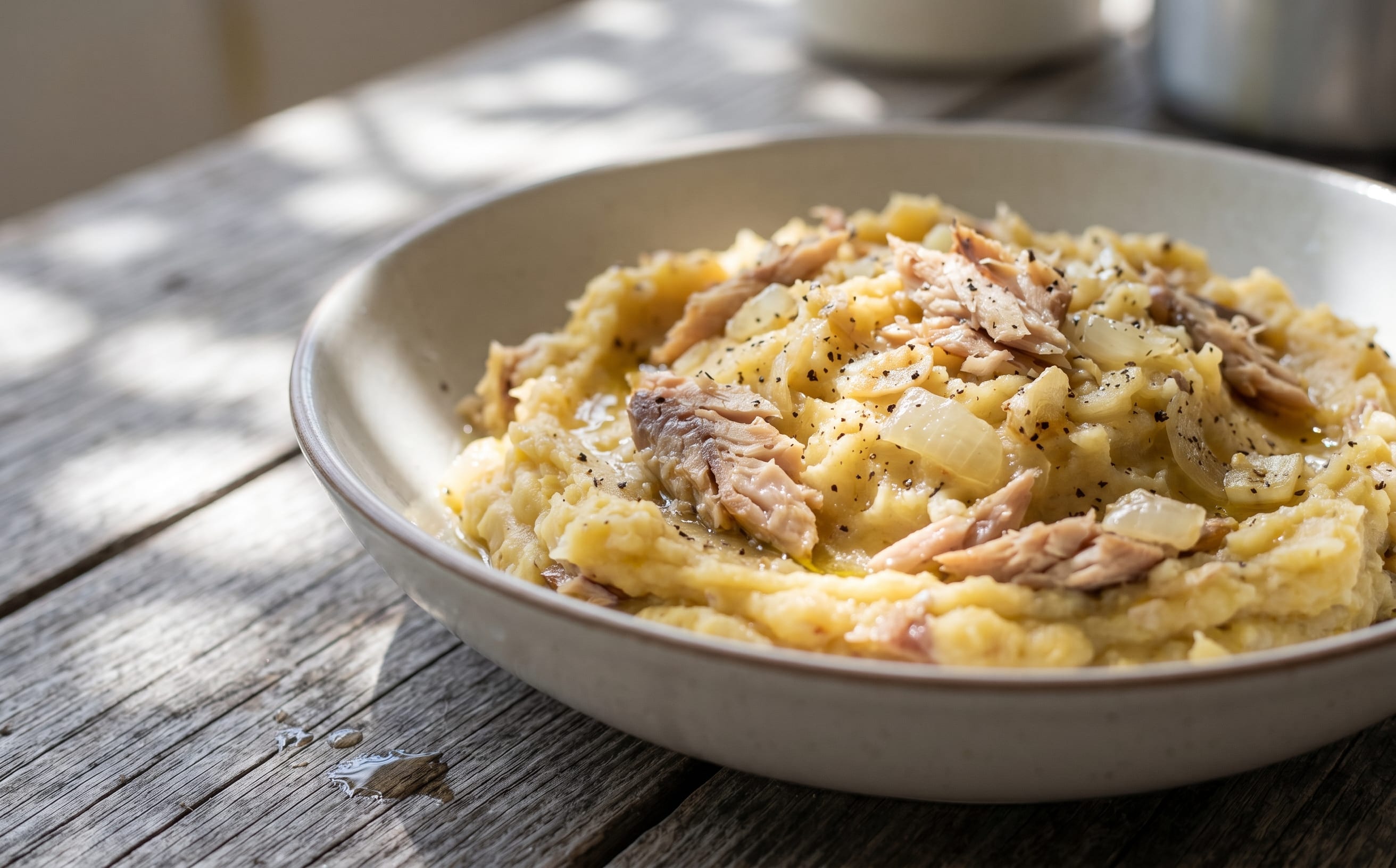 Kat-Kat Banane (Plantain Mash with Smoked Fish)
