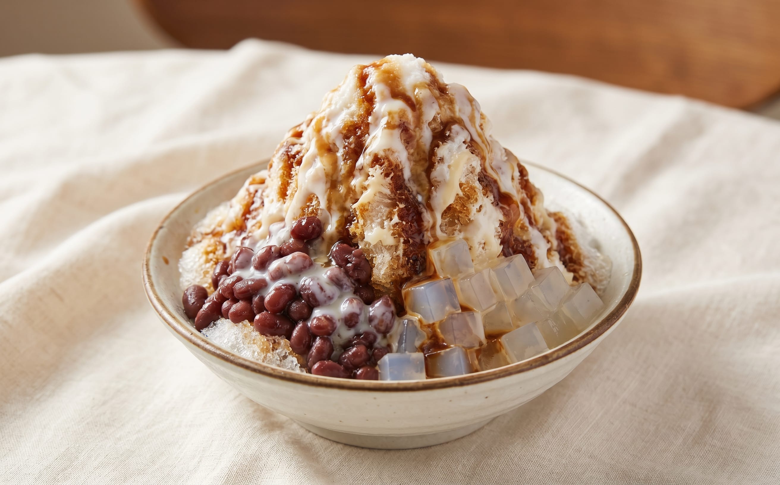 Ice Kachang (Shaved Ice with Sweet Beans and Syrup)
