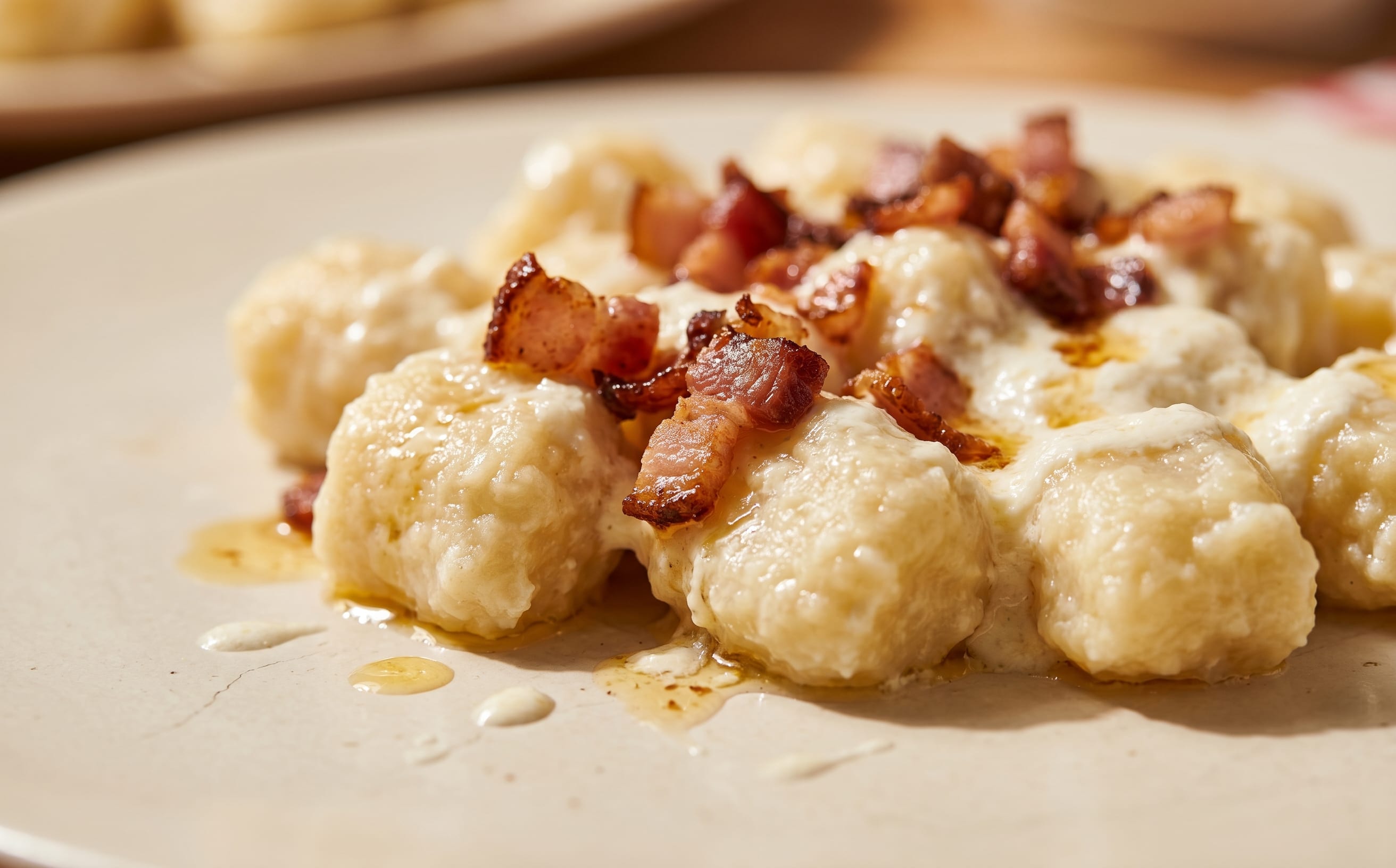 Bryndzové Halušky (Potato Dumplings with Sheep Cheese and Bacon)