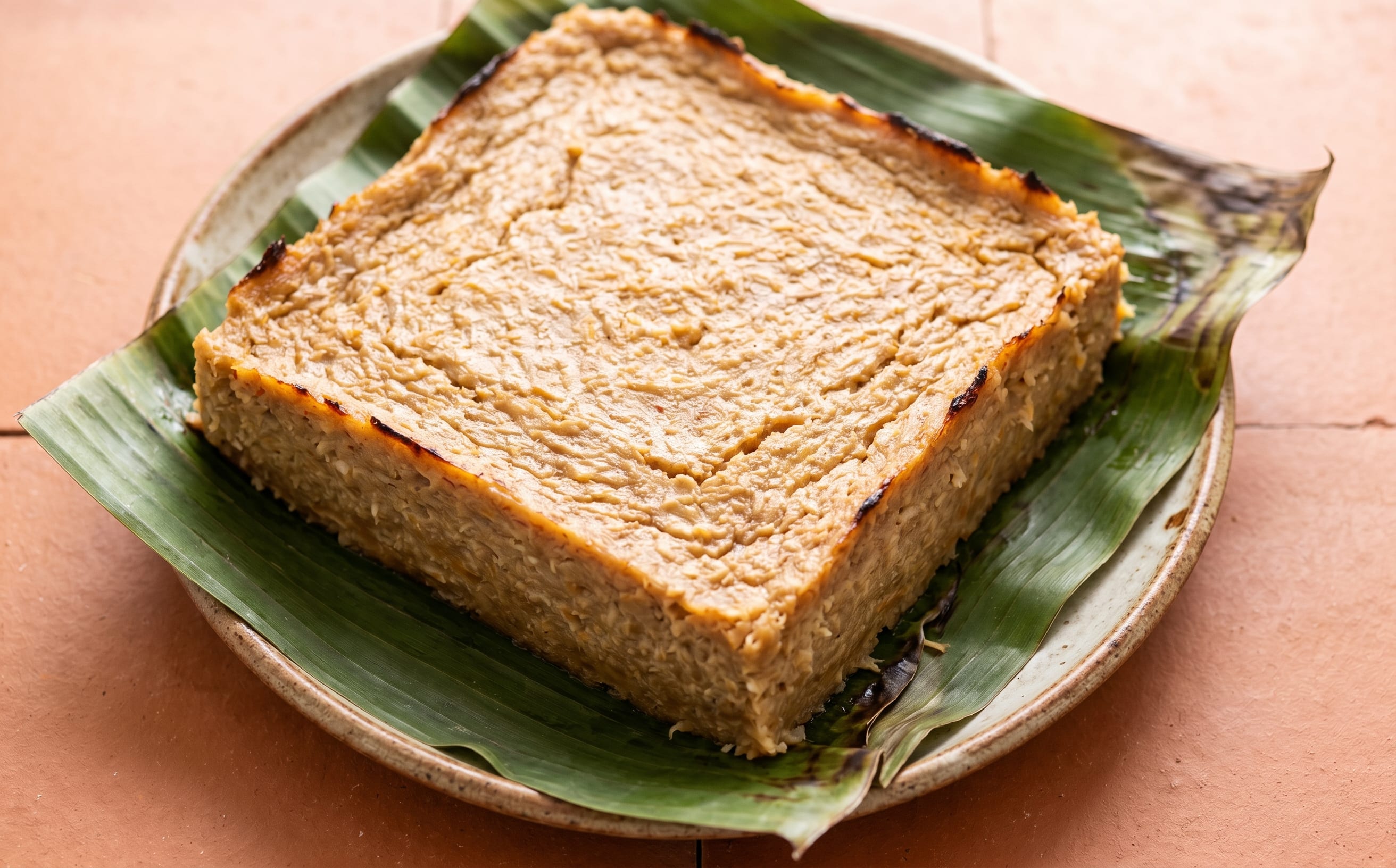 Cassava and Sweet Potato Coconut Pudding