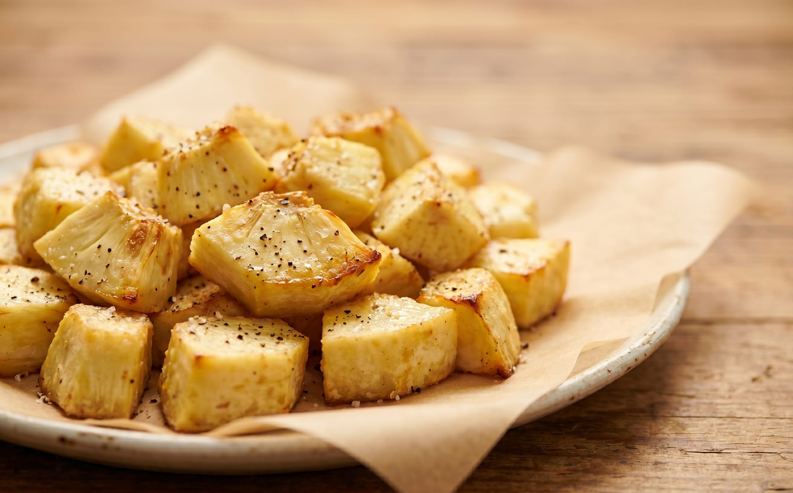 Roasted Breadfruit with Coconut Oil