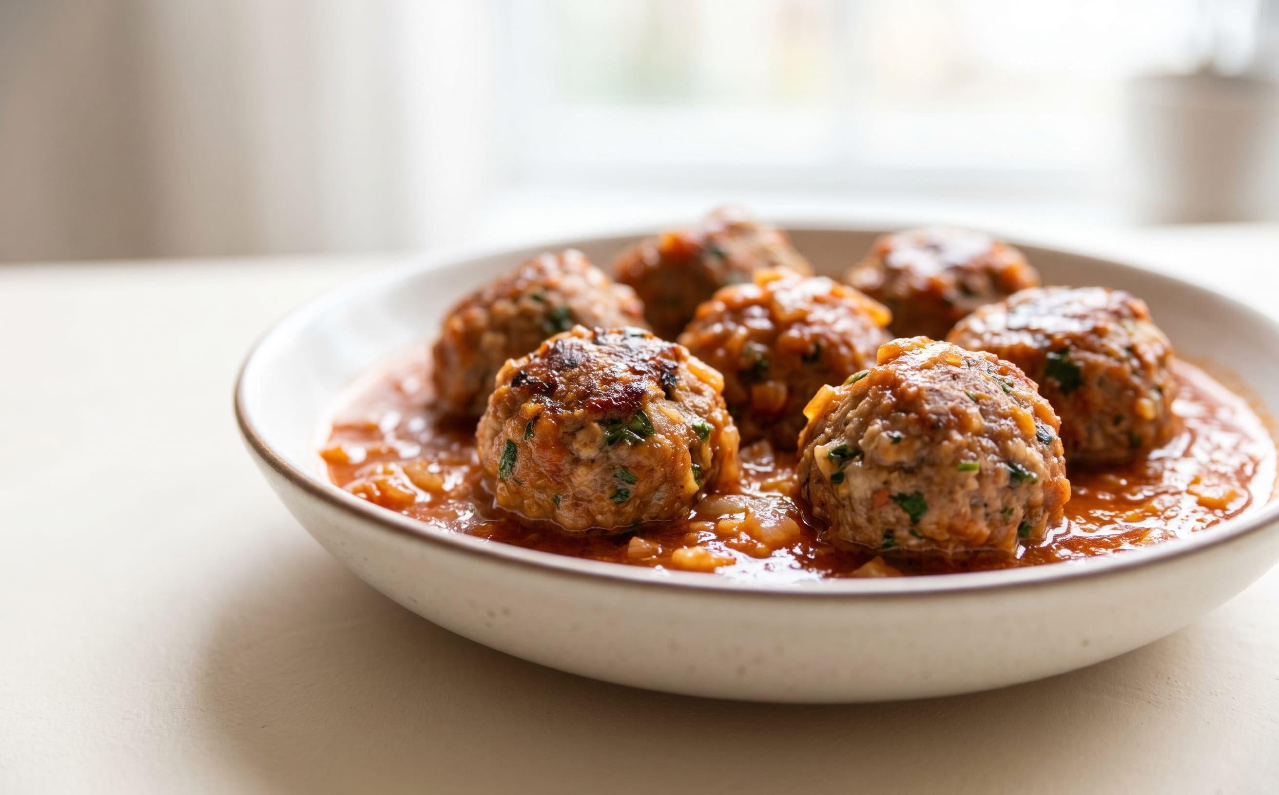 Albóndigas en Salsa de Tomate (Meatballs in Tomato Sauce)