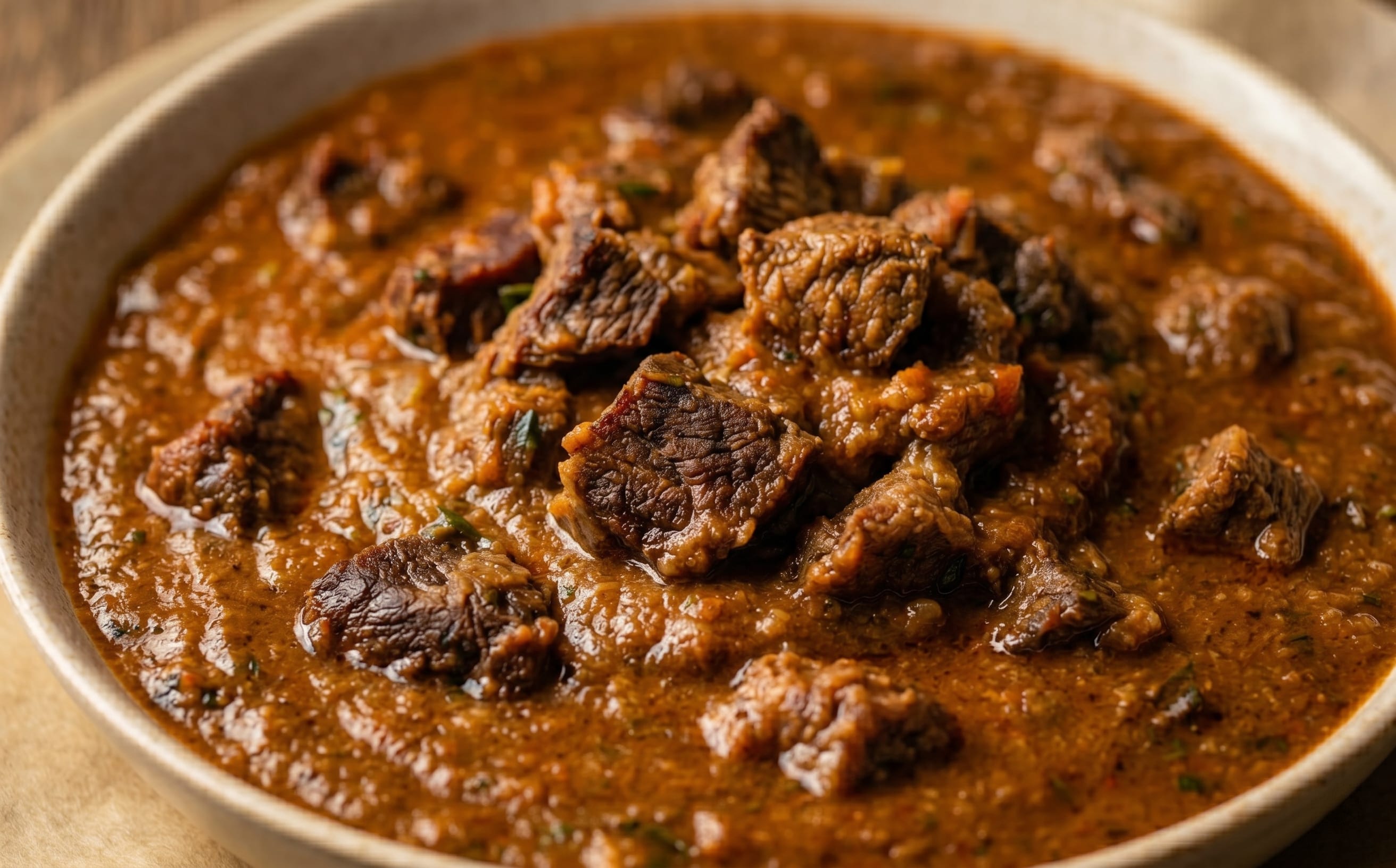 Mullah Ahmar Tagalia (Dried Meat and Okra Stew)