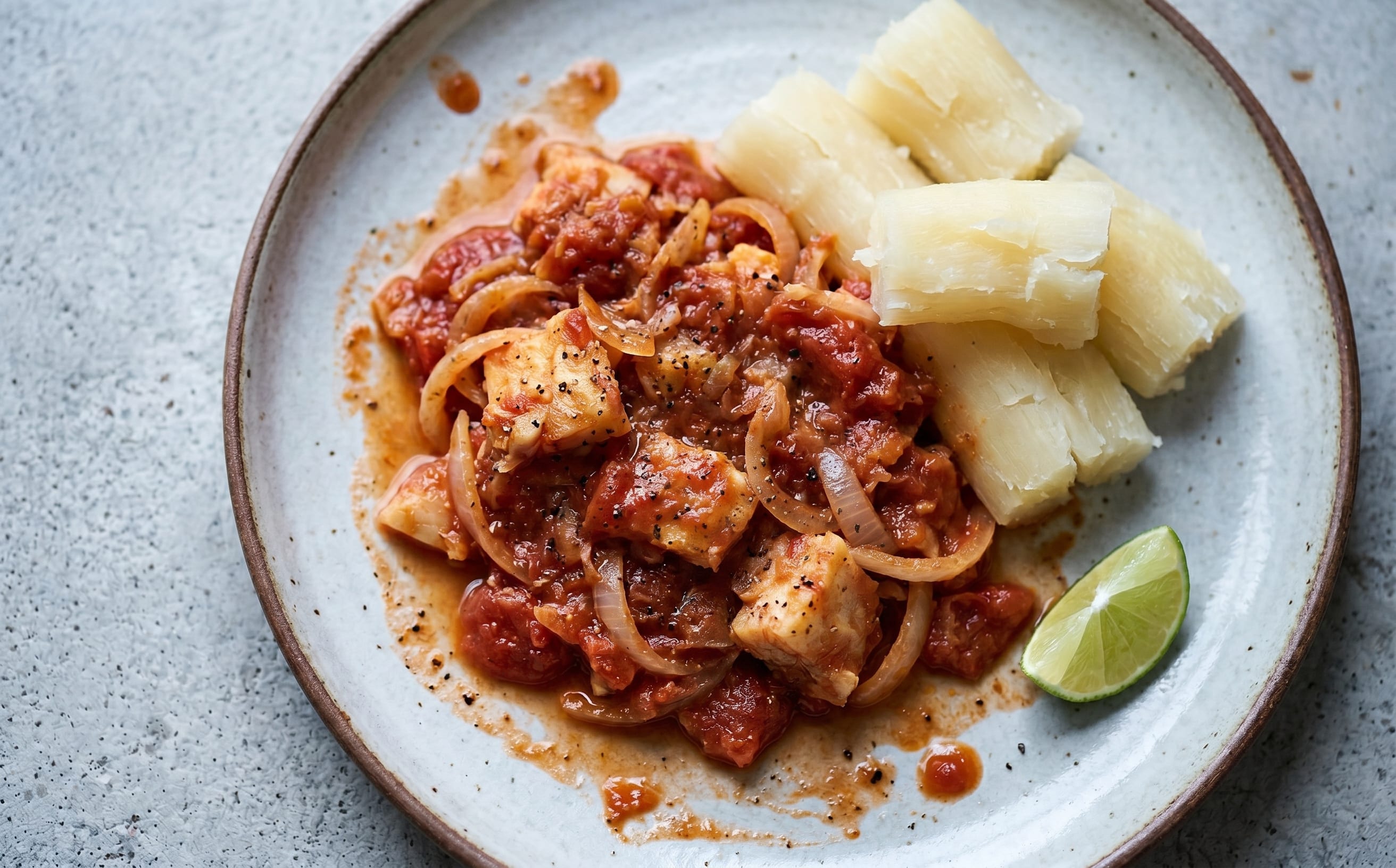 Telo met Bakkeljauw (Cassava with Salted Cod)