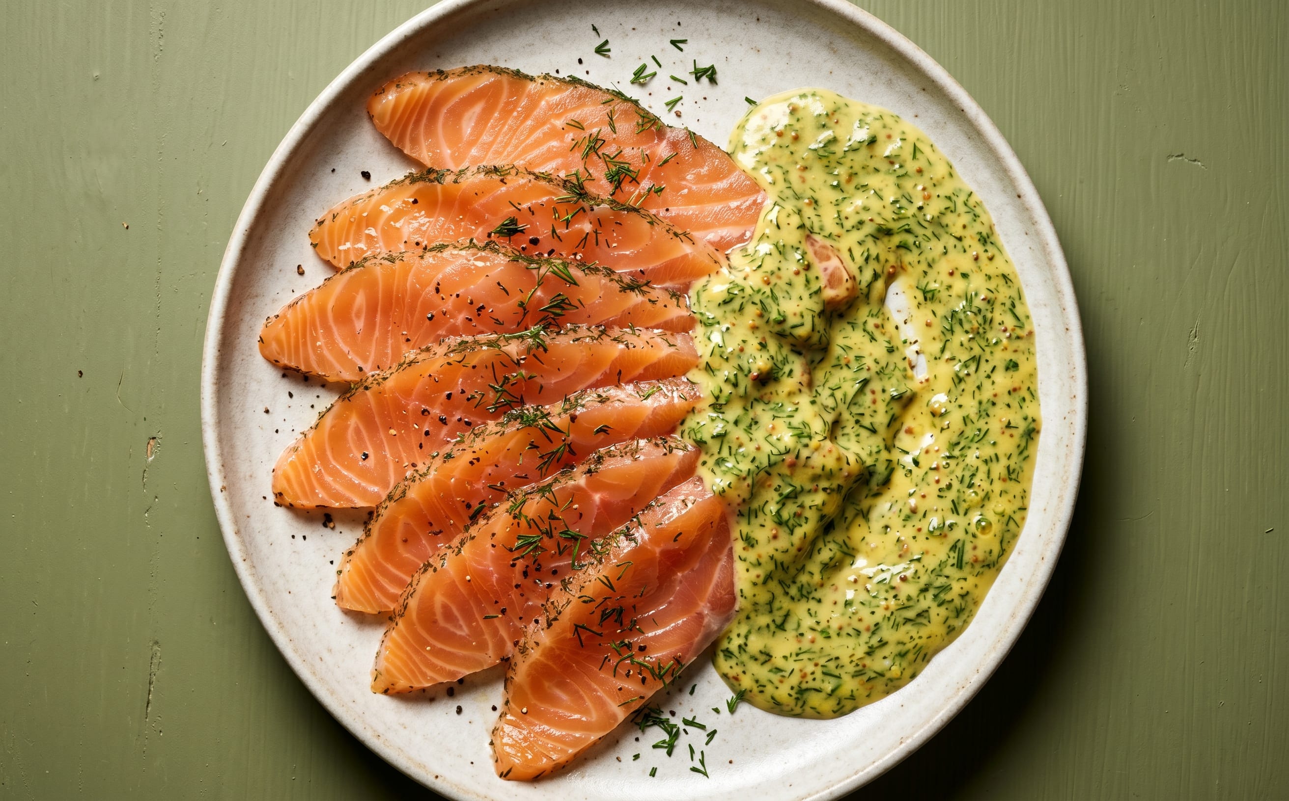 Gravlax (Dill-Cured Salmon with Mustard Sauce)