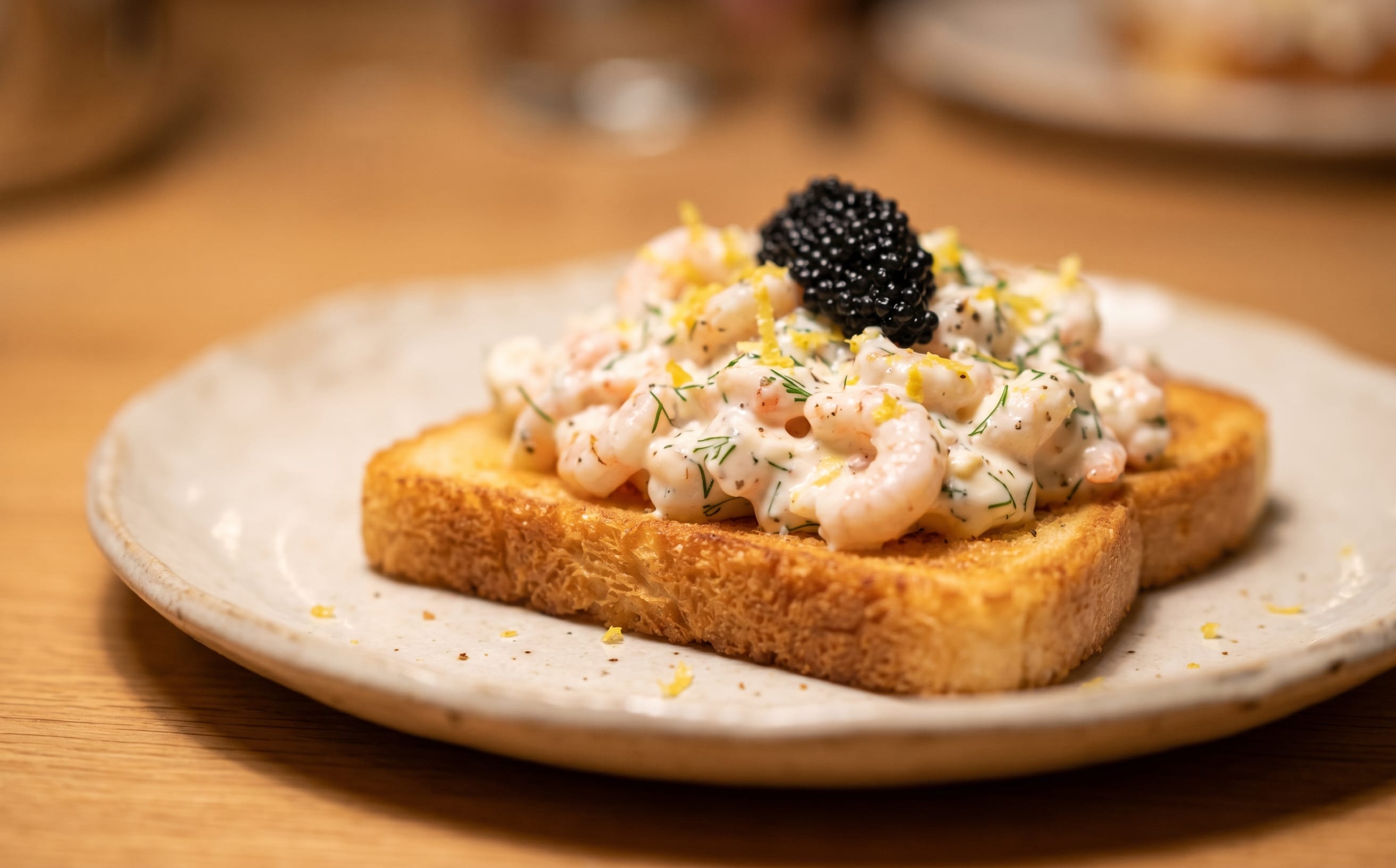 Toast Skagen (Shrimp Toast with Caviar)