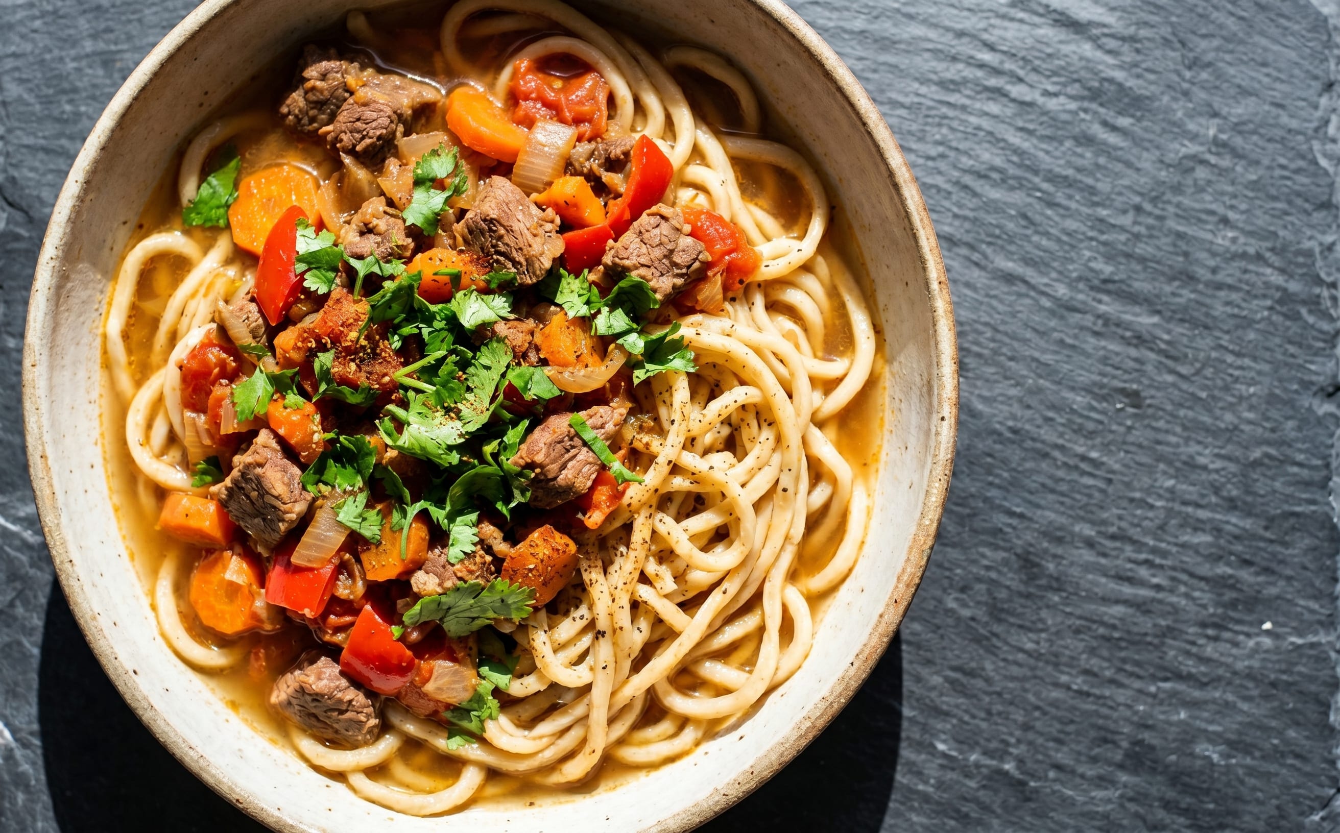 Lagman (Noodles with Beef and Vegetables)
