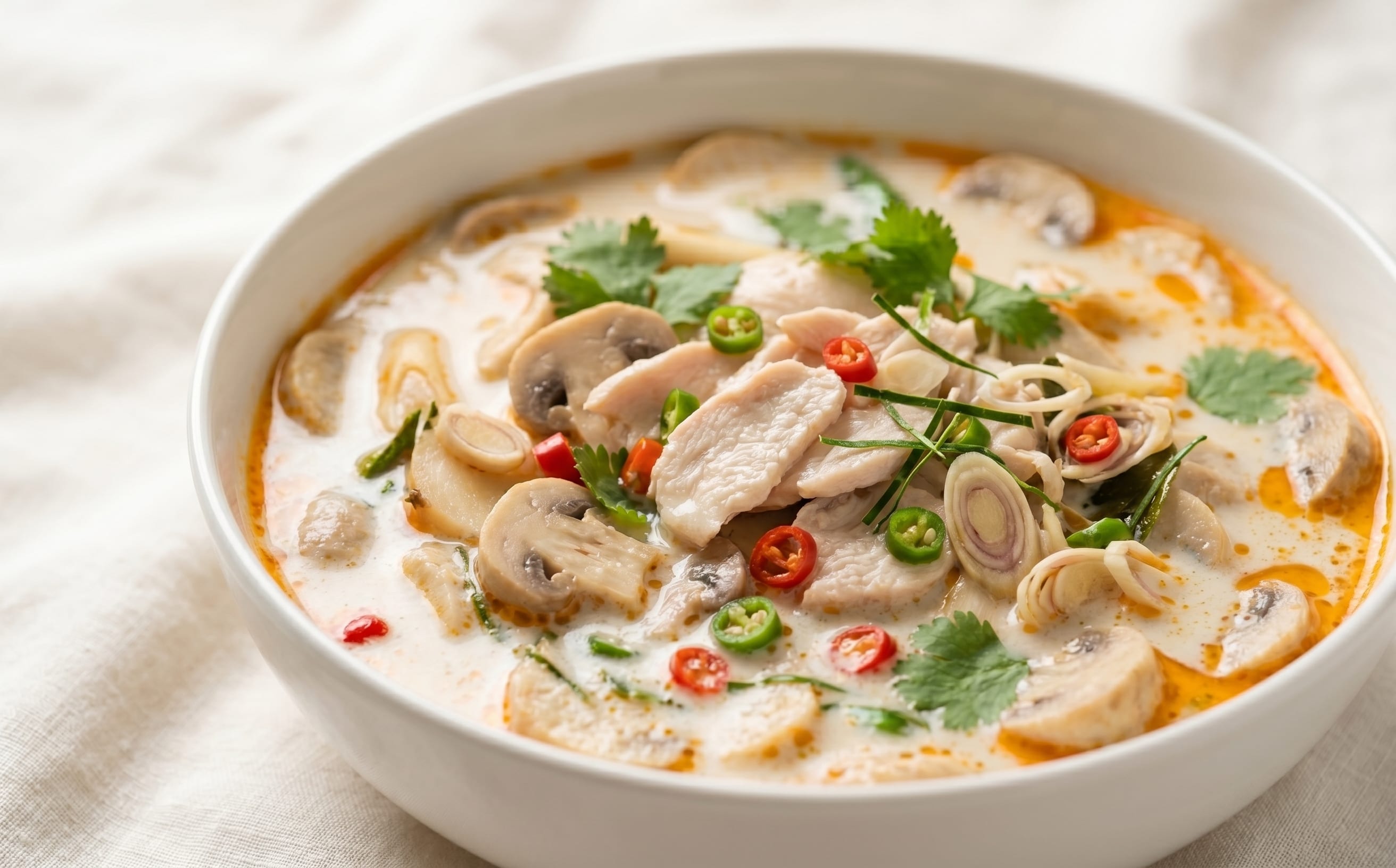 Tom Kha Gai (Coconut Chicken Soup with Galangal)