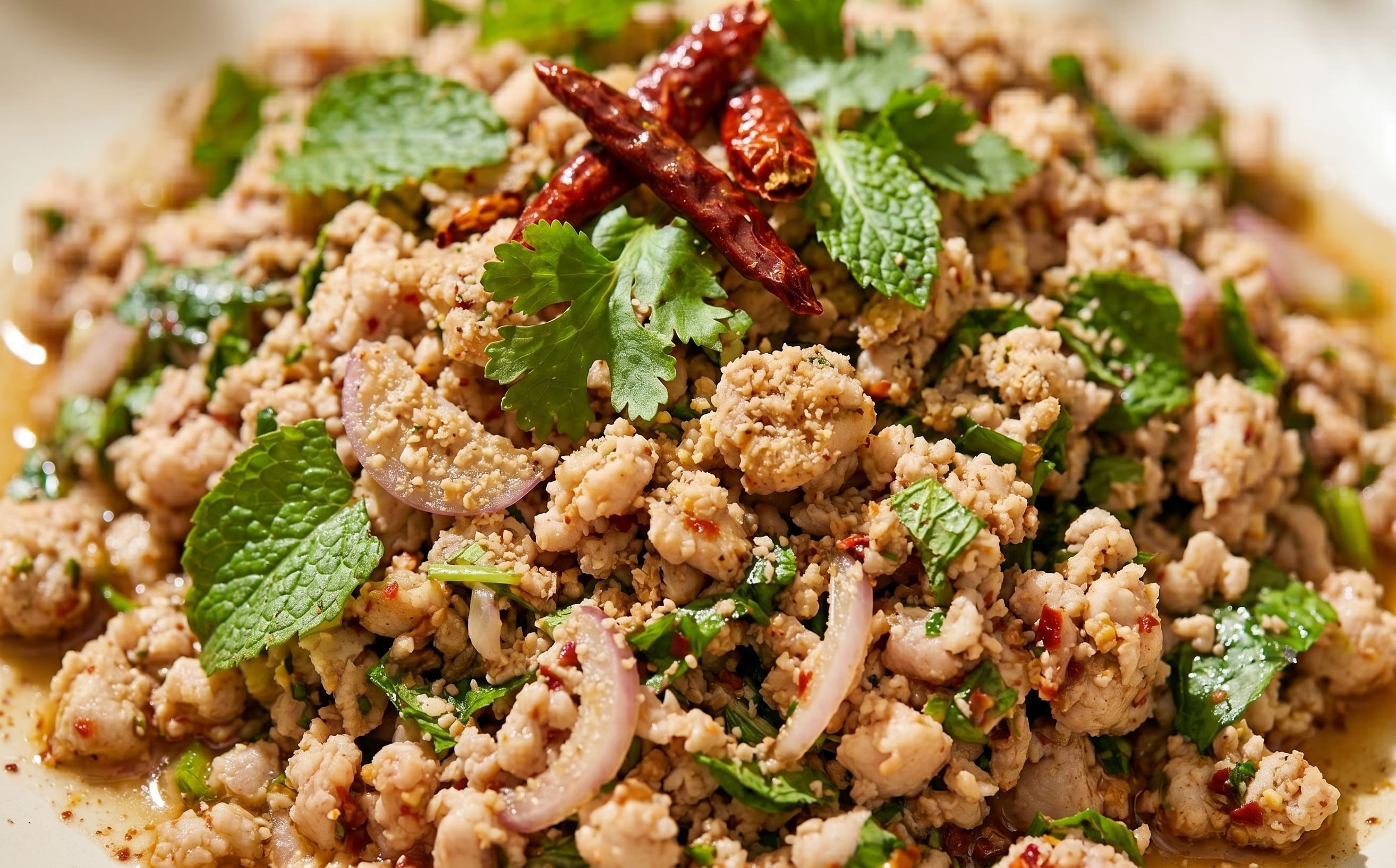 Larb Gai (Spicy Minced Chicken Salad)