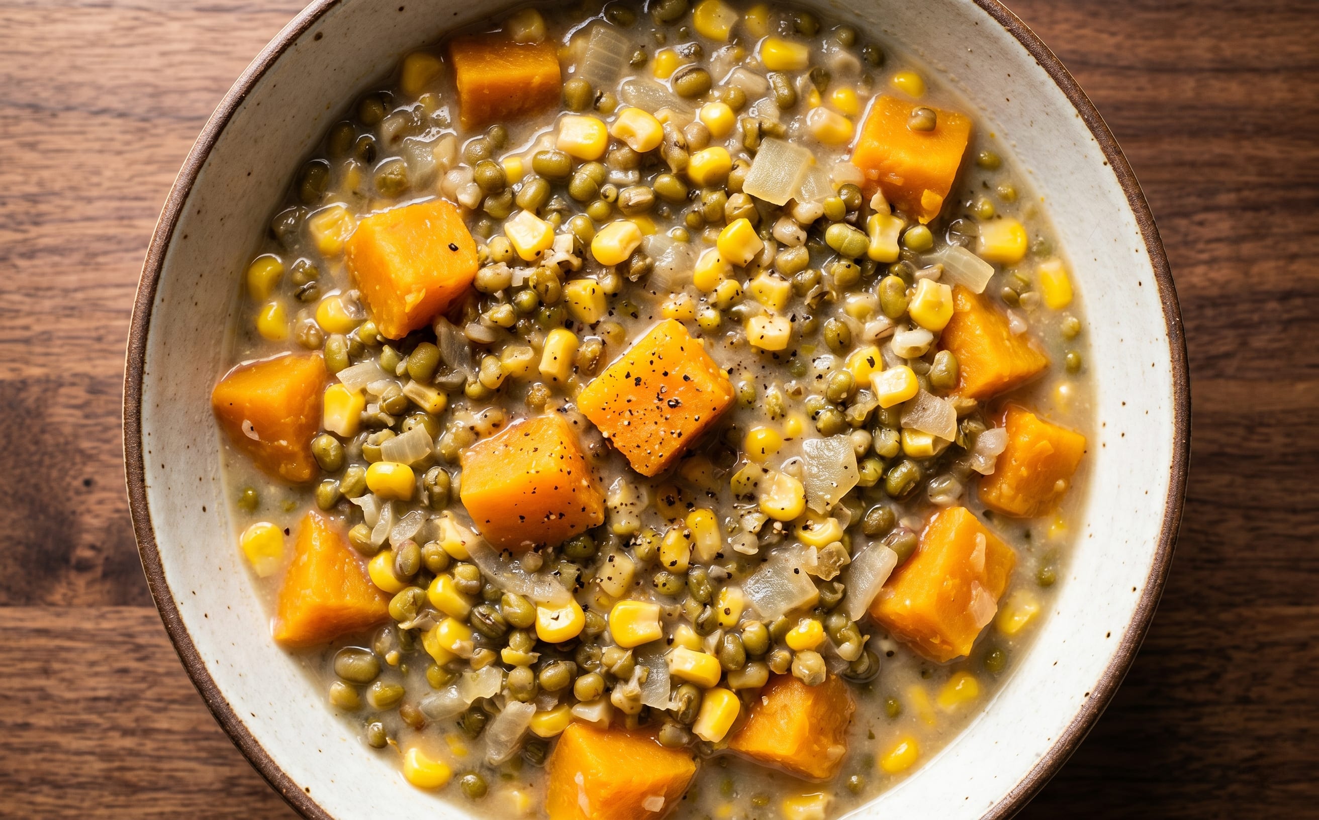 Batar Da'an (Corn, Mung Bean, and Pumpkin Stew)