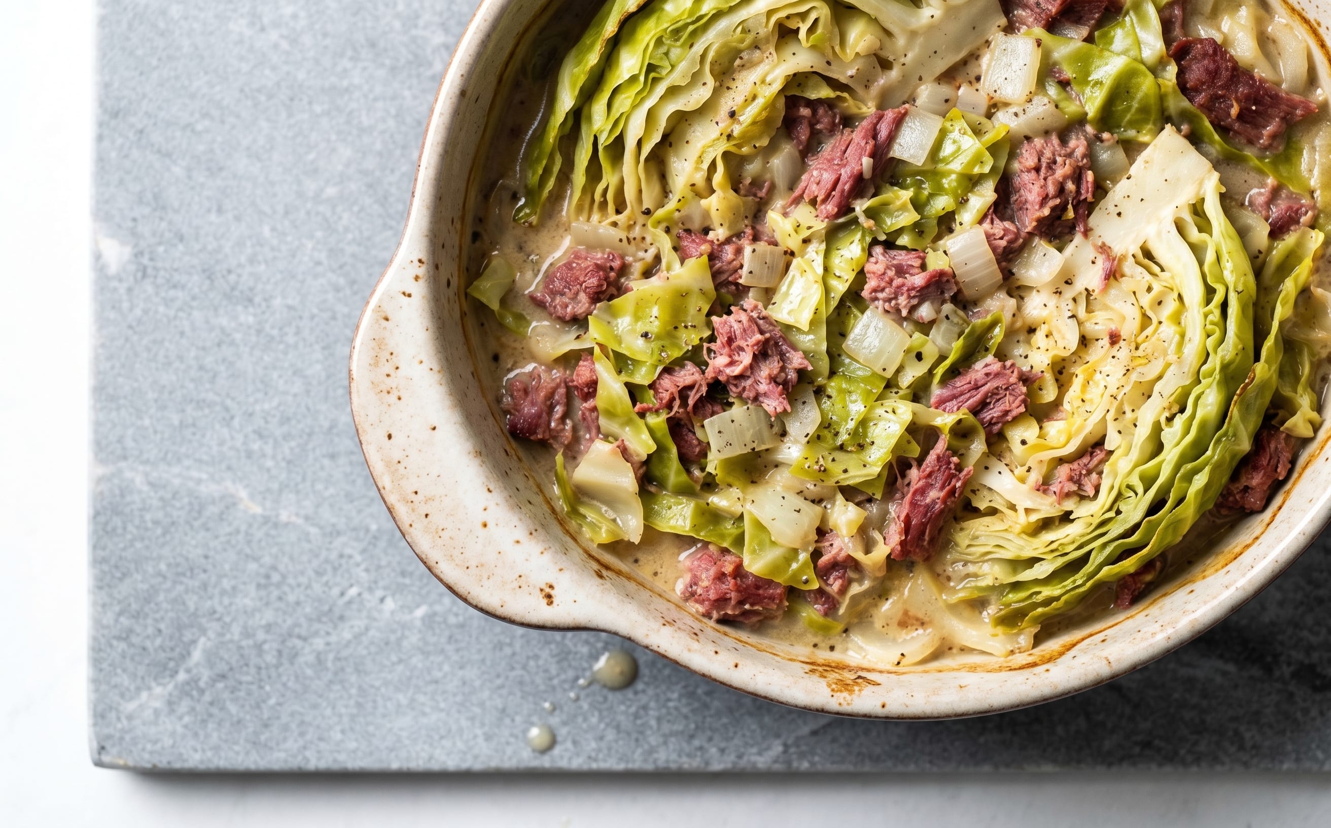 Kapisi Pulu (Corned Beef and Cabbage in Coconut Cream)