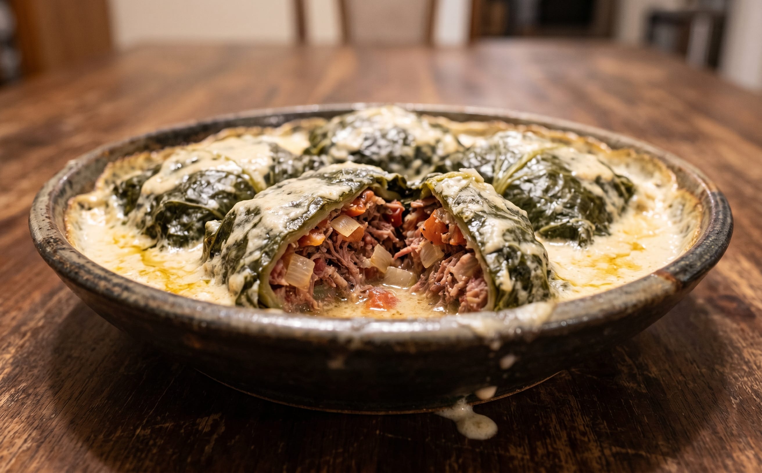 Lu Pulu (Corned Beef in Taro Leaves)