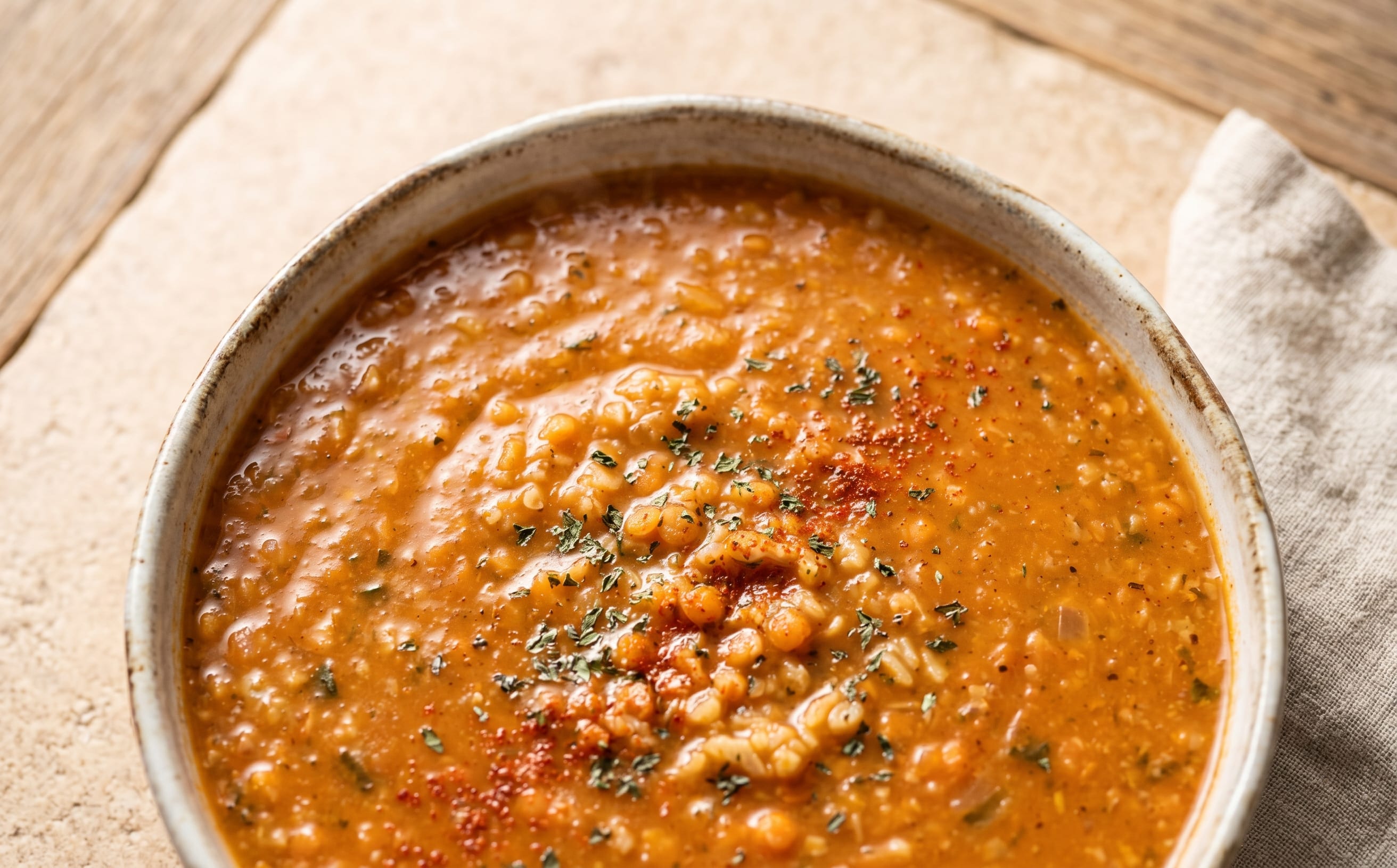 Ezogelin Çorbası (Red Lentil and Bulgur Soup)