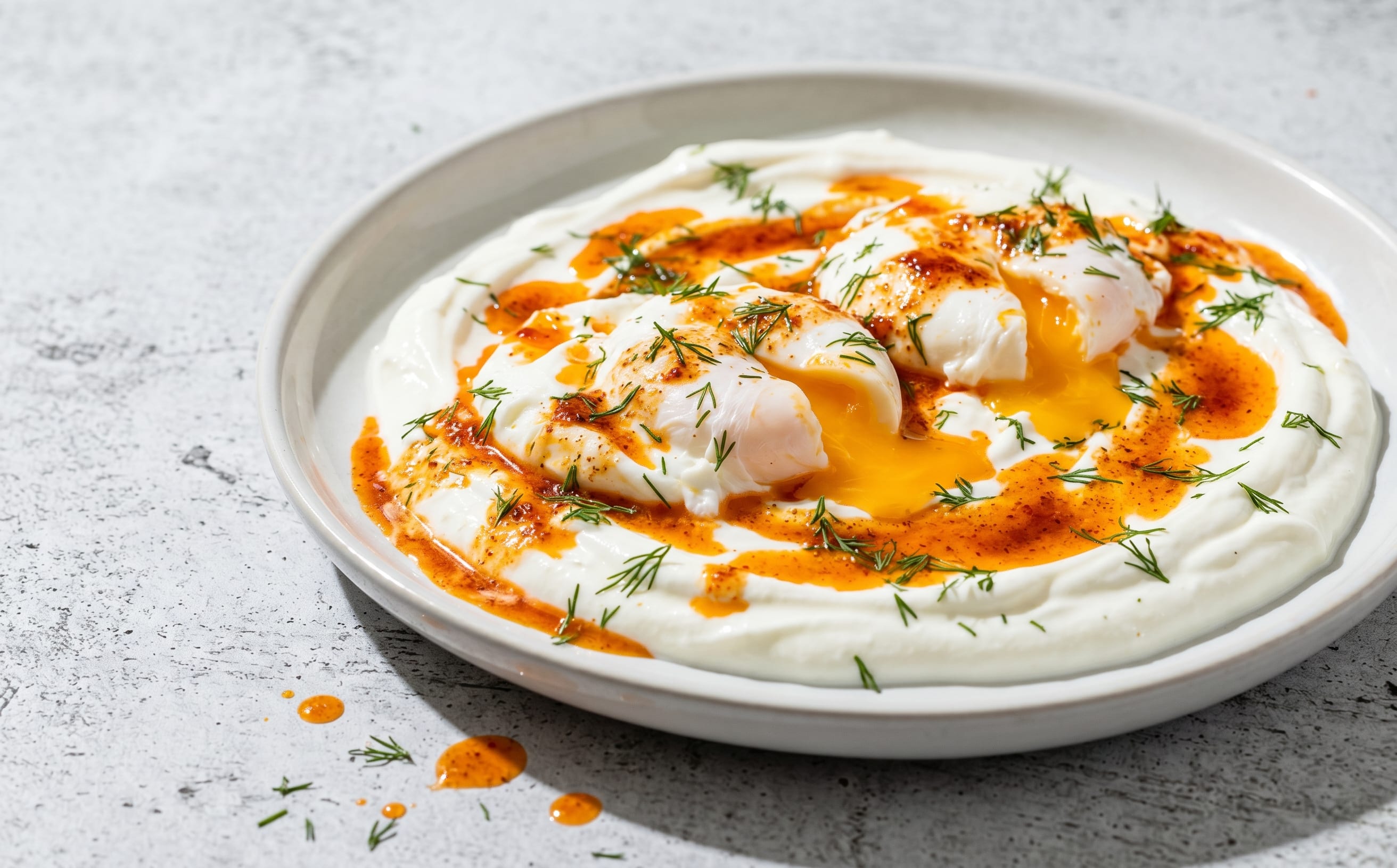 Çılbır (Poached Eggs with Garlic Yogurt)